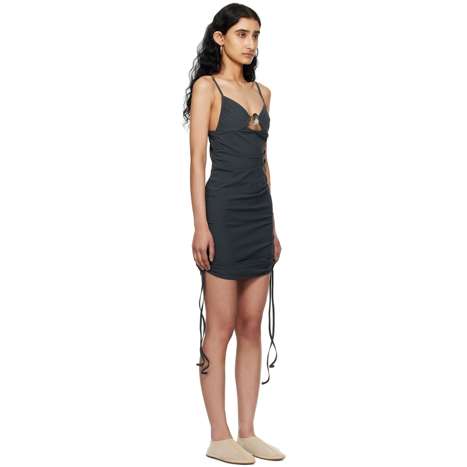  Christopher Esber Gray Nebular Minidress 