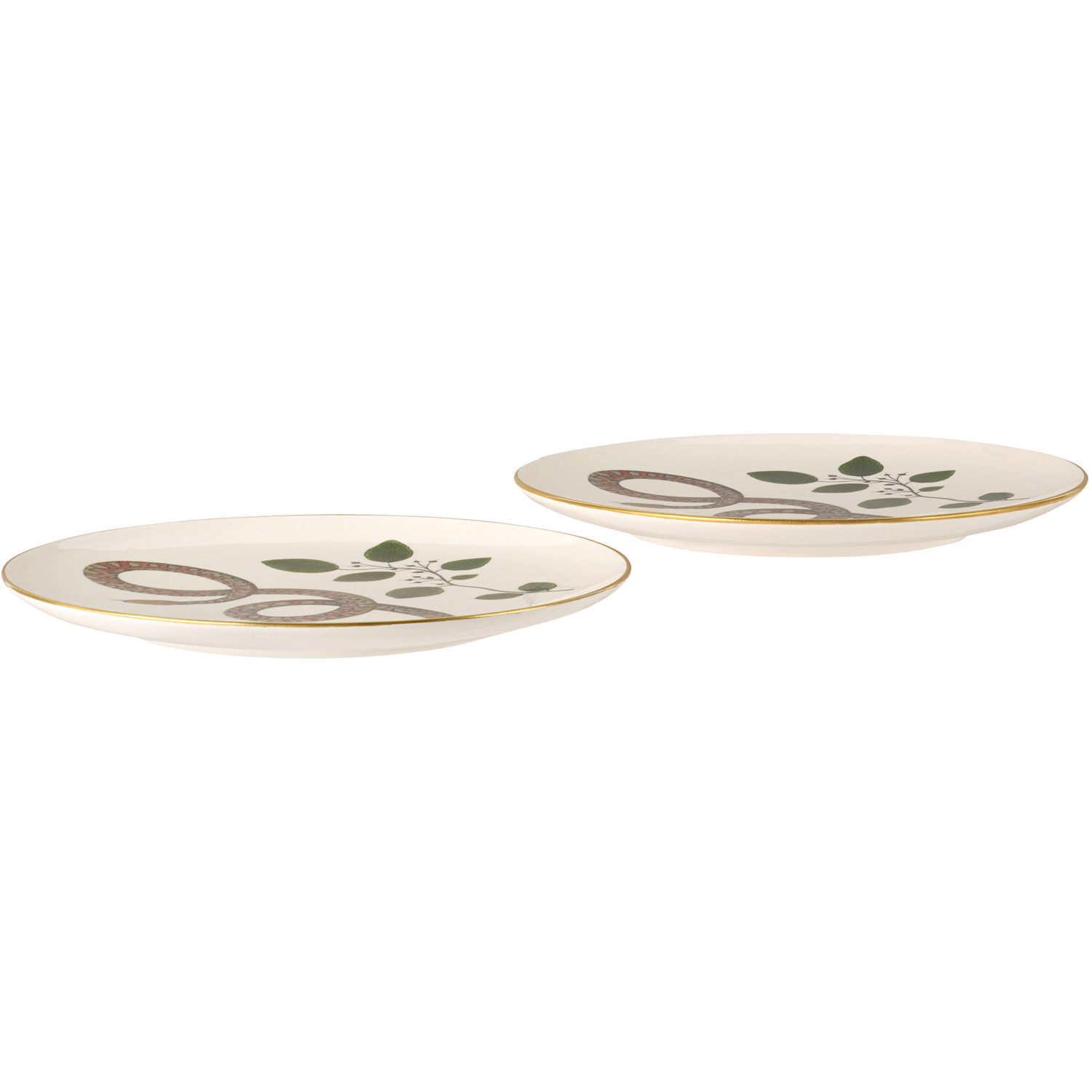  Laboratorio Paravicini White Serpi 07 Dessert Plate Set 