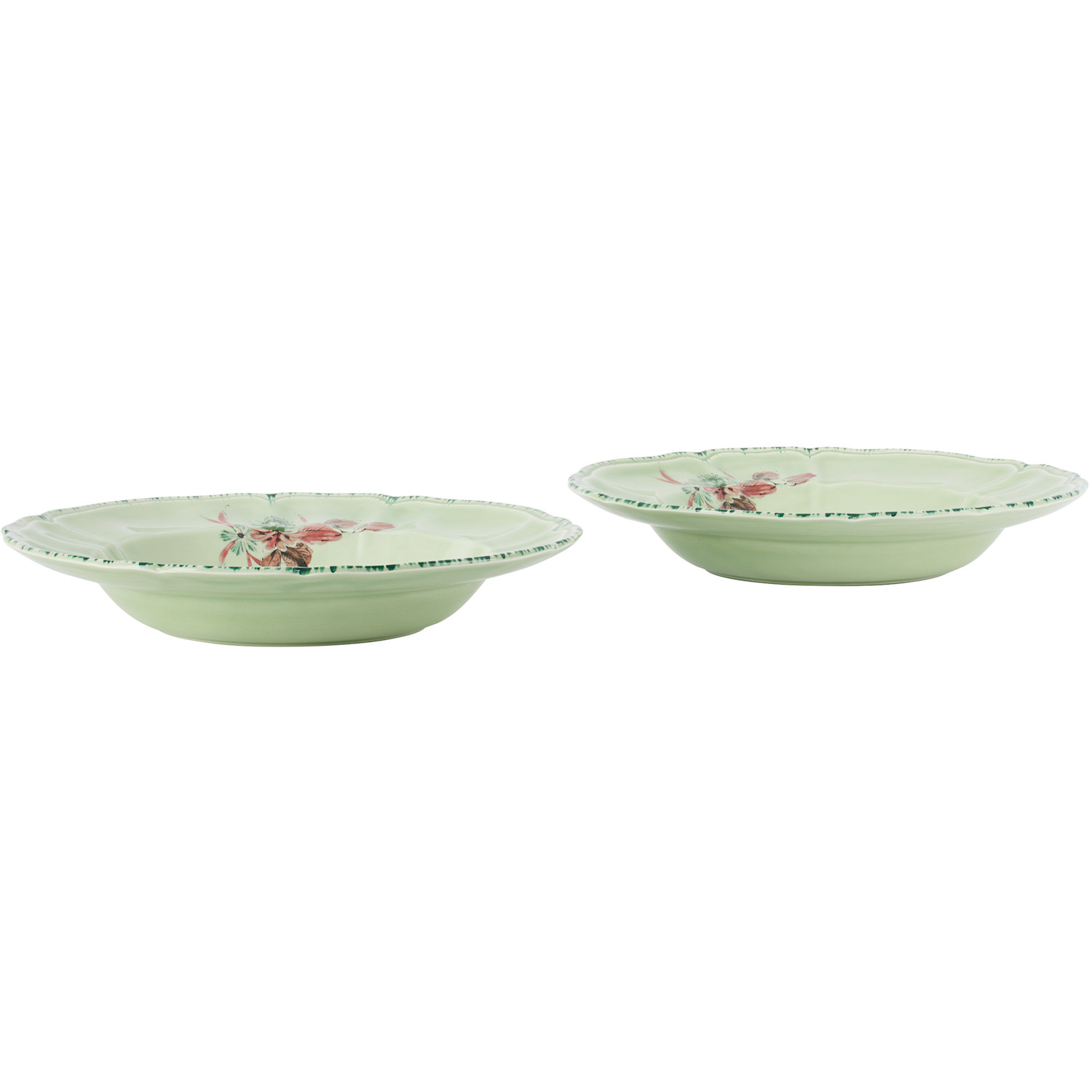  Laboratorio Paravicini Green Lisa Corti Edition Camelia Celadon Pasta Plate Set 