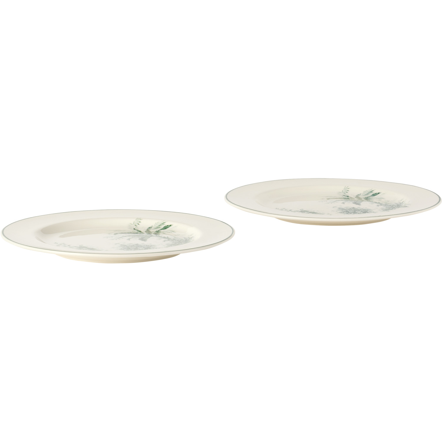  Laboratorio Paravicini Off-white & Green Gardens 08 Plate Set 