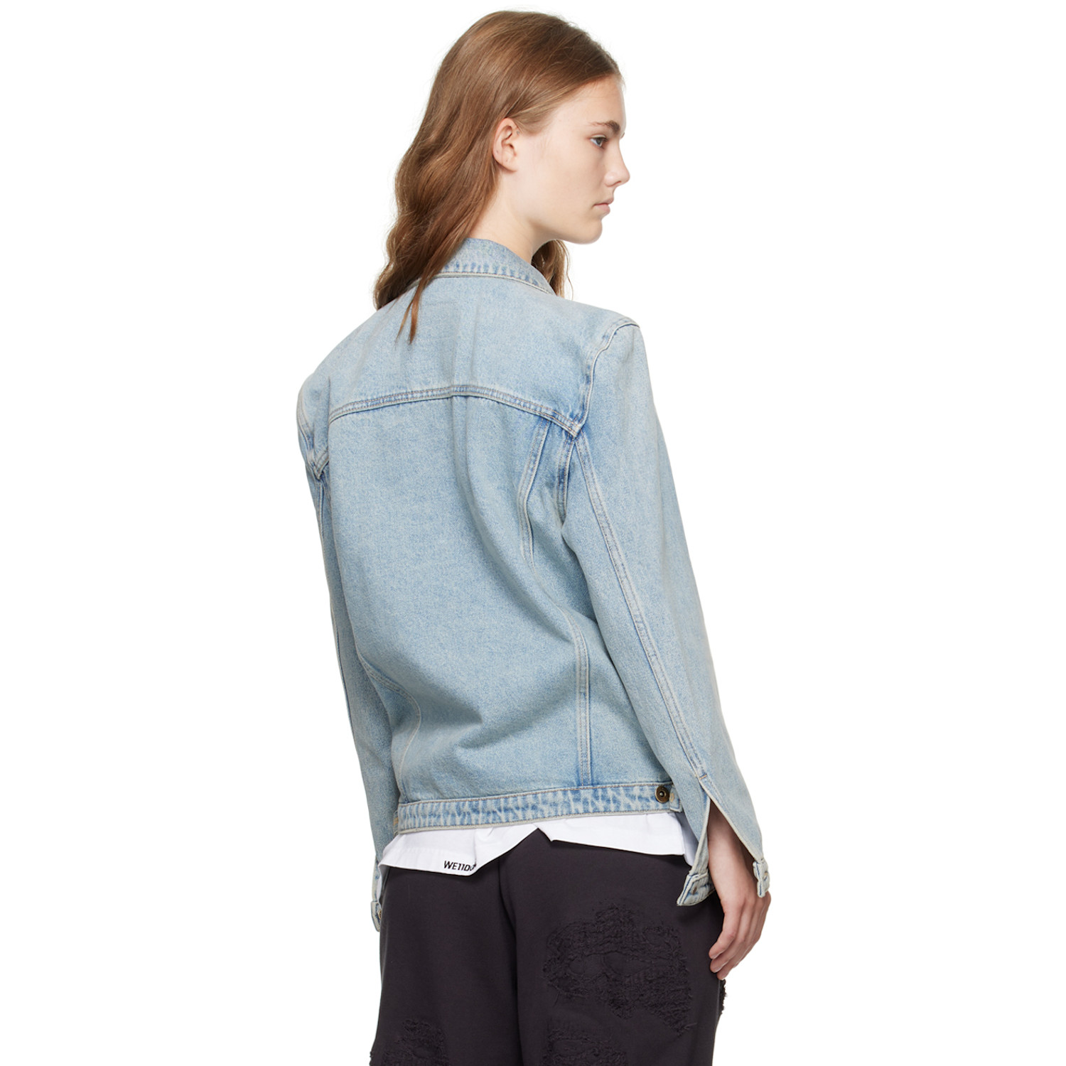  We11done Blue Washed Denim Jacket 