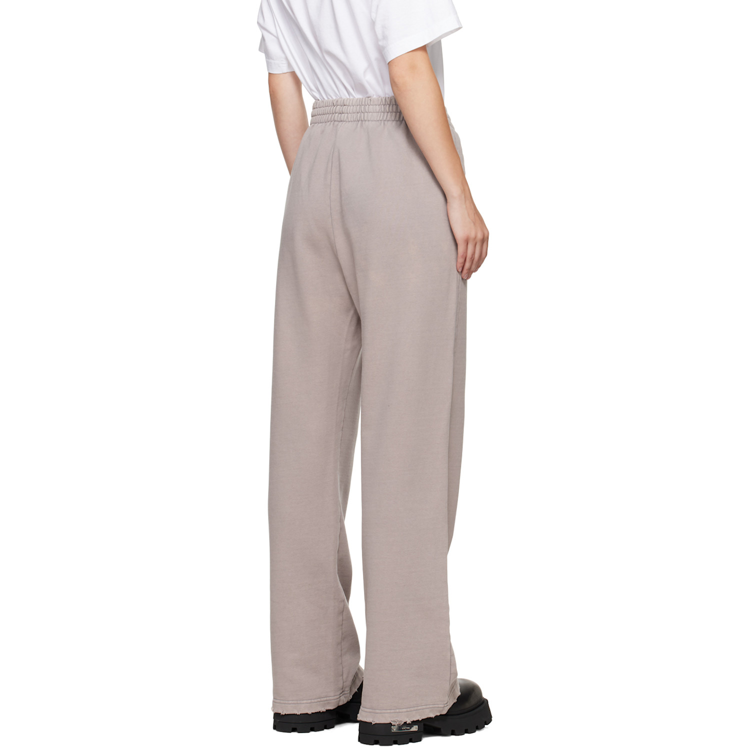  We11done Pink Subtle Distressed Sweatpants 
