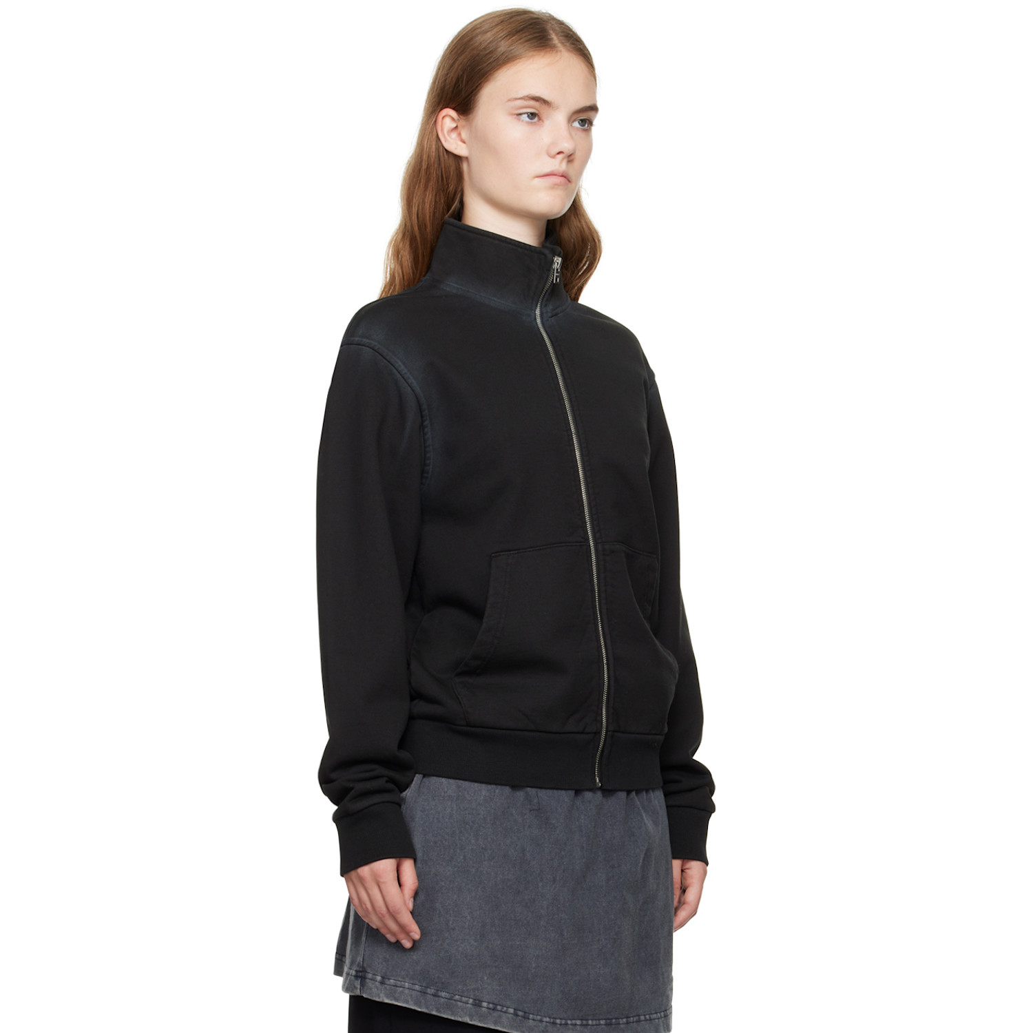  We11done Black Embroidered-logo Track Jacket 