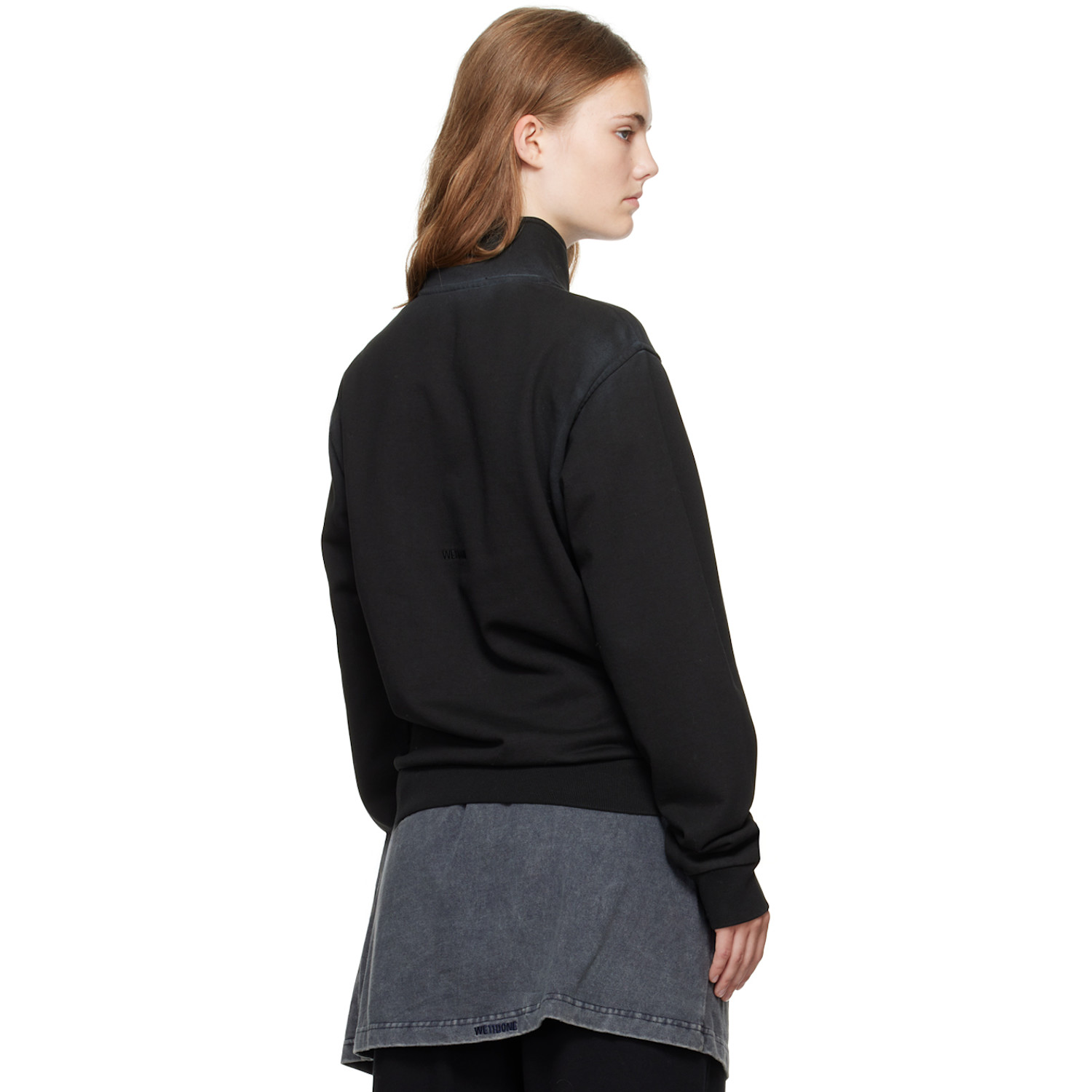  We11done Black Embroidered-logo Track Jacket 