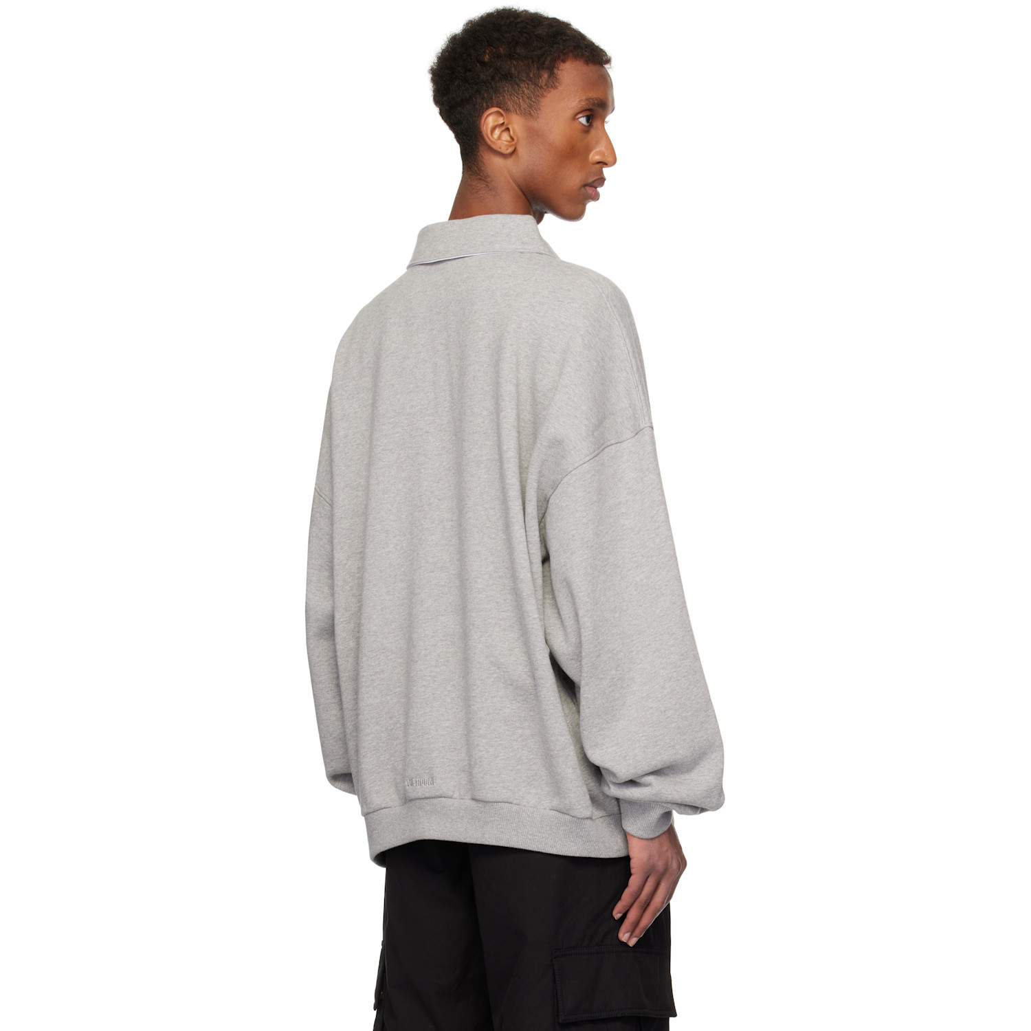  We11done Gray Pearl Logo Polo 