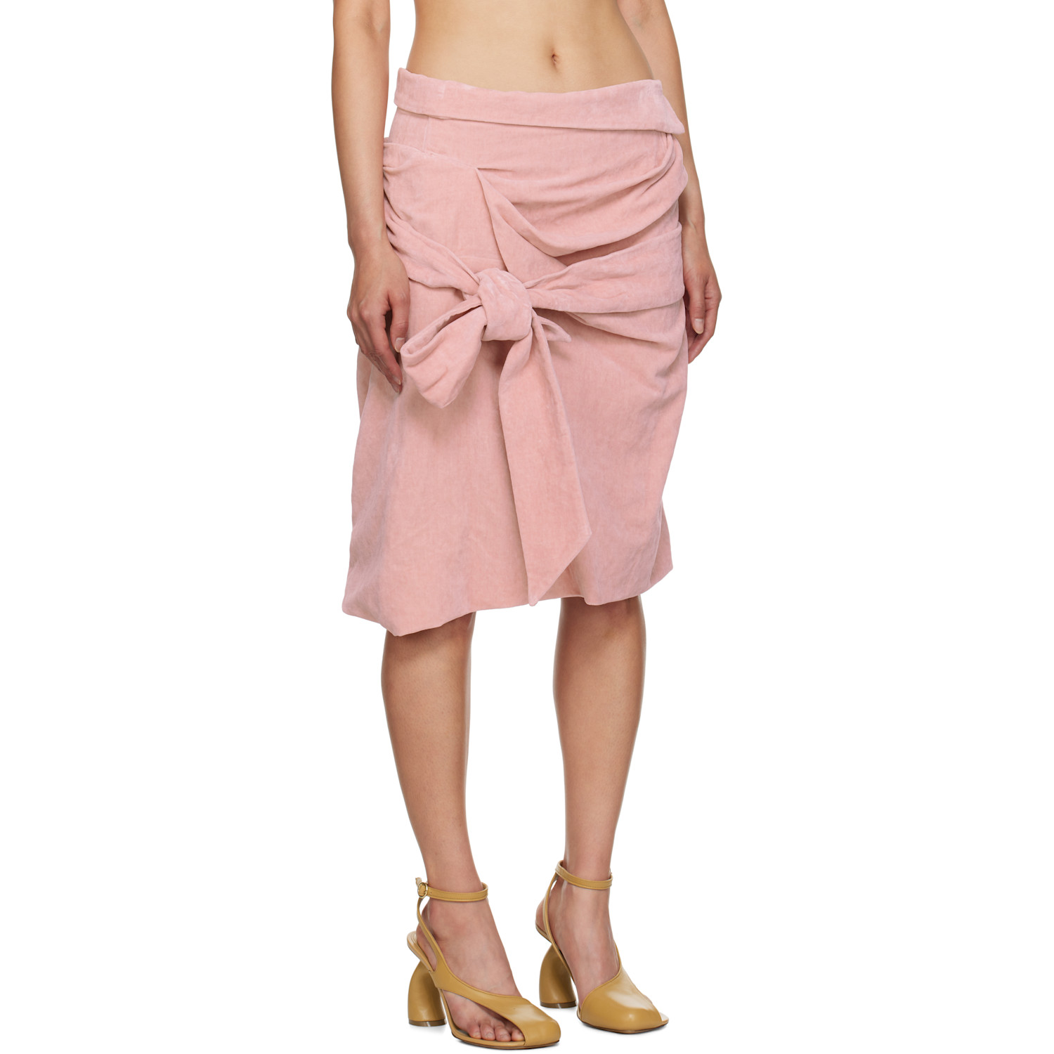  Dries Van Noten Pink Velvet Miniskirt 