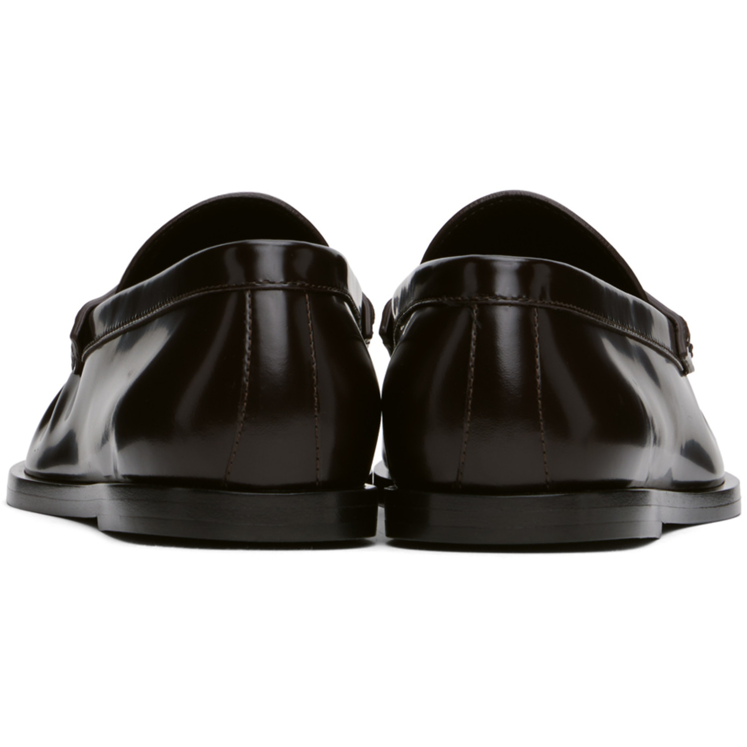  The Row Brown Leather Loafers 