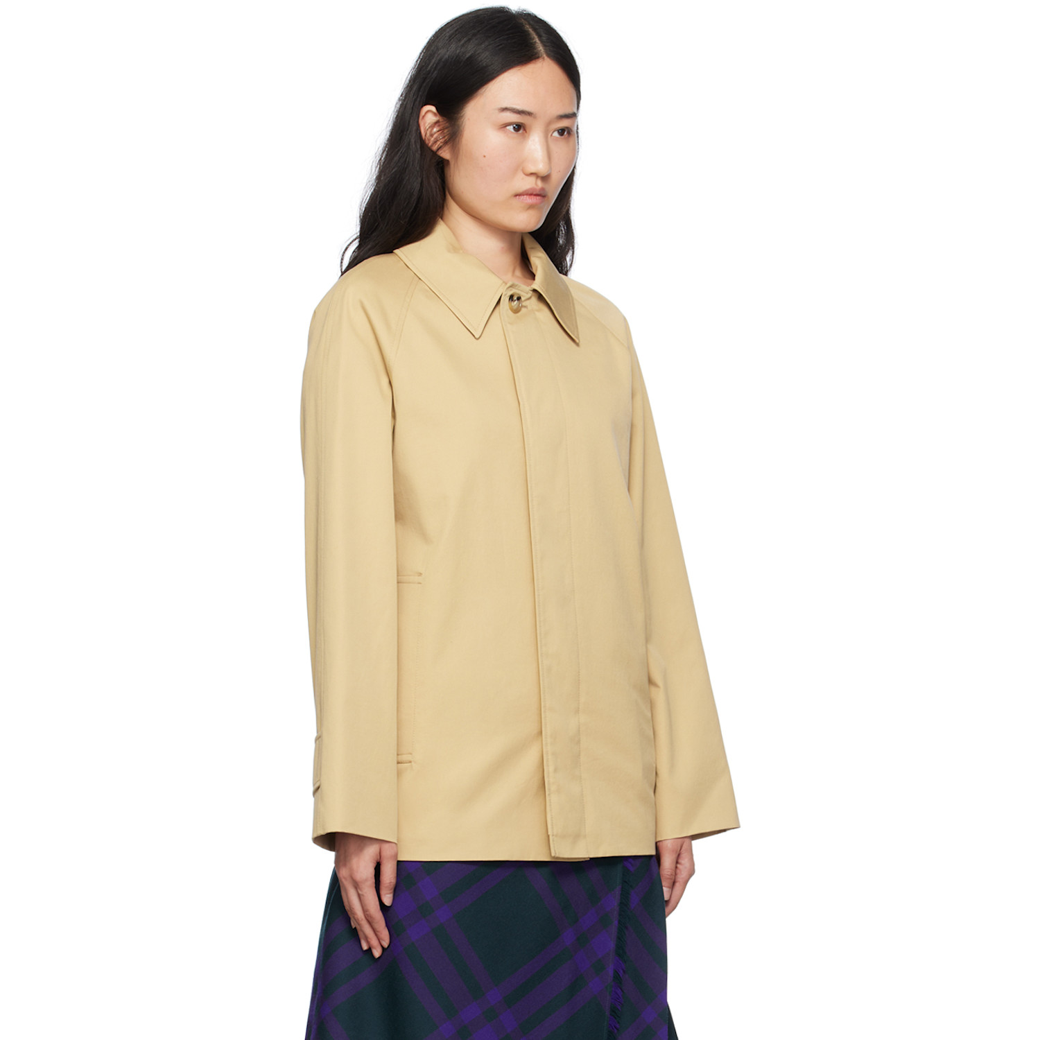  Burberry Beige Short Car Jacket 