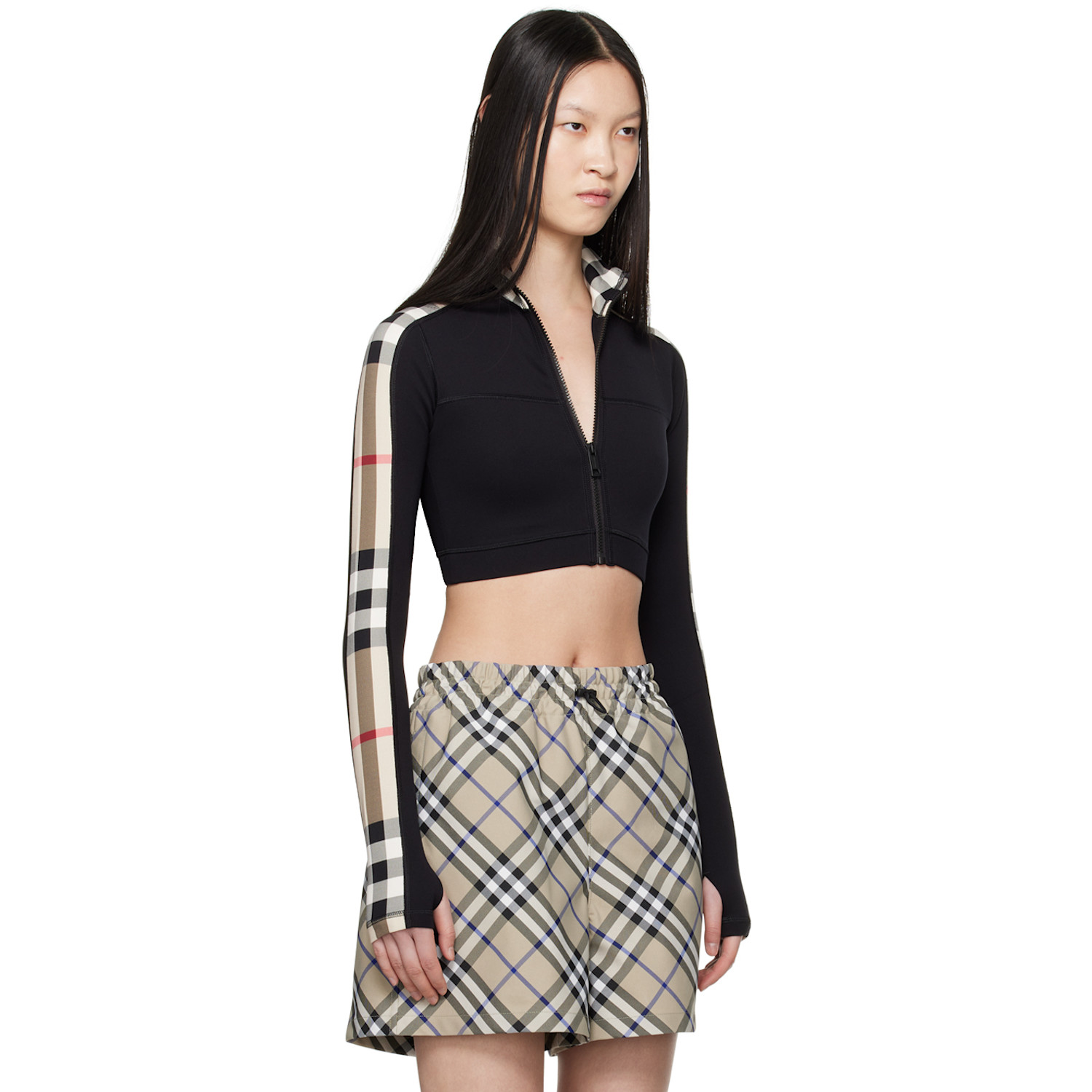  Burberry Black Check Turtleneck 