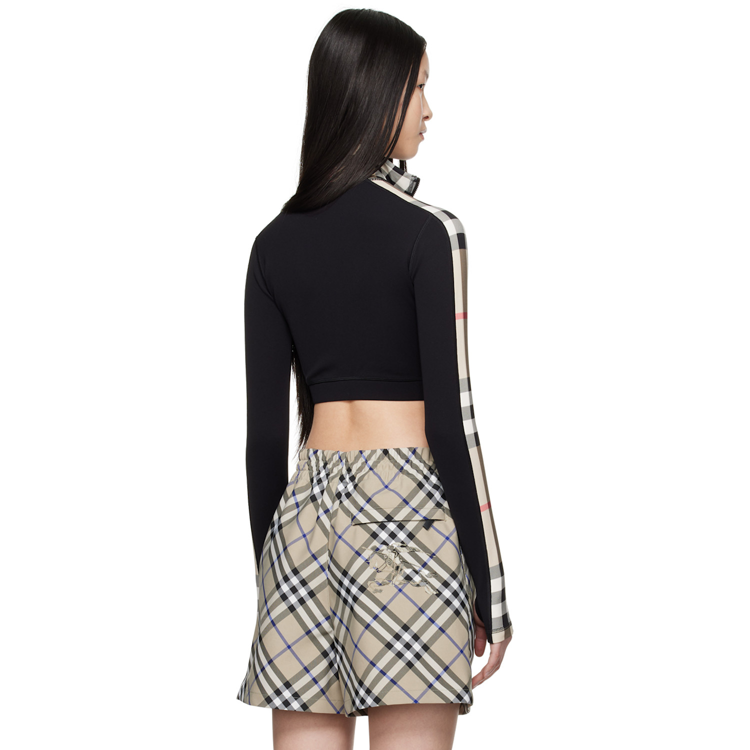  Burberry Black Check Turtleneck 