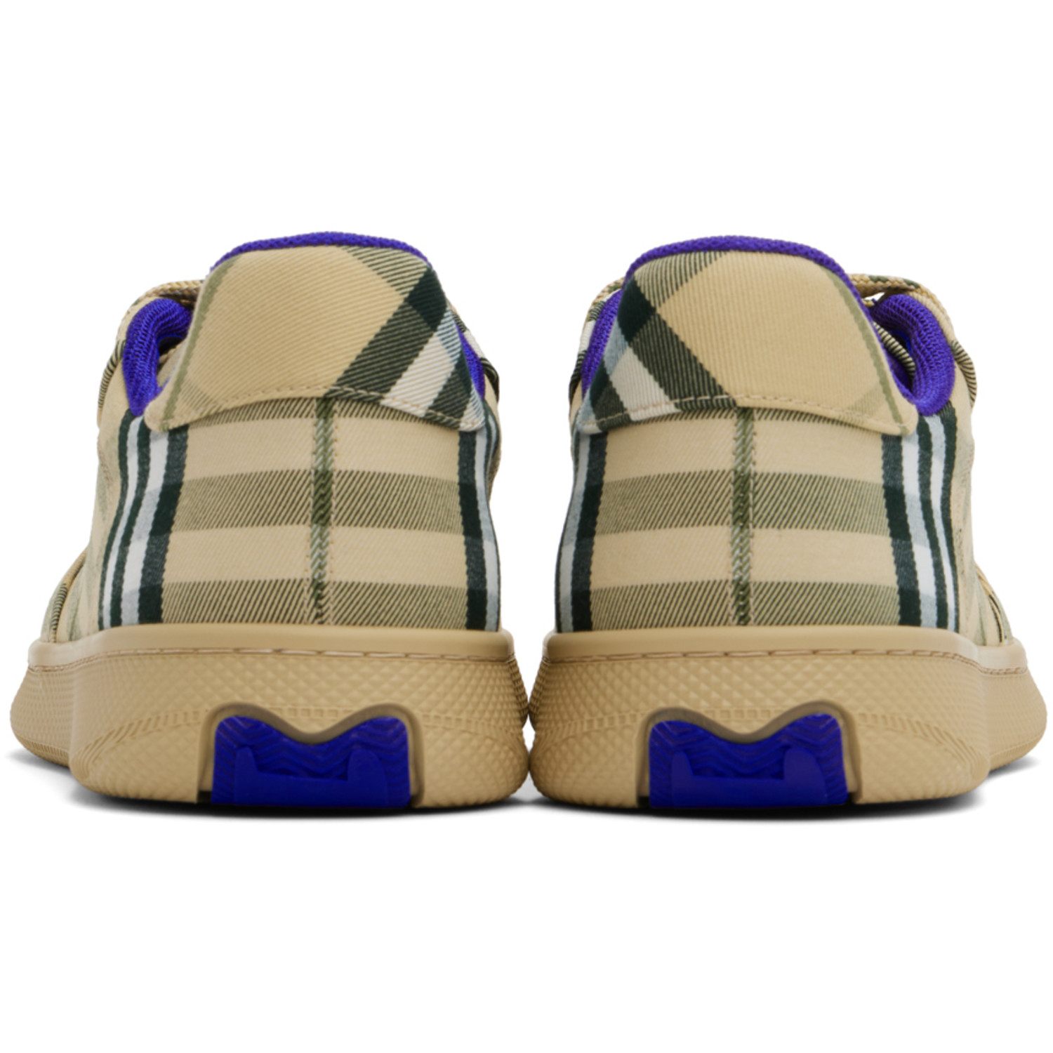  Burberry Beige Check Terrace Sneakers 