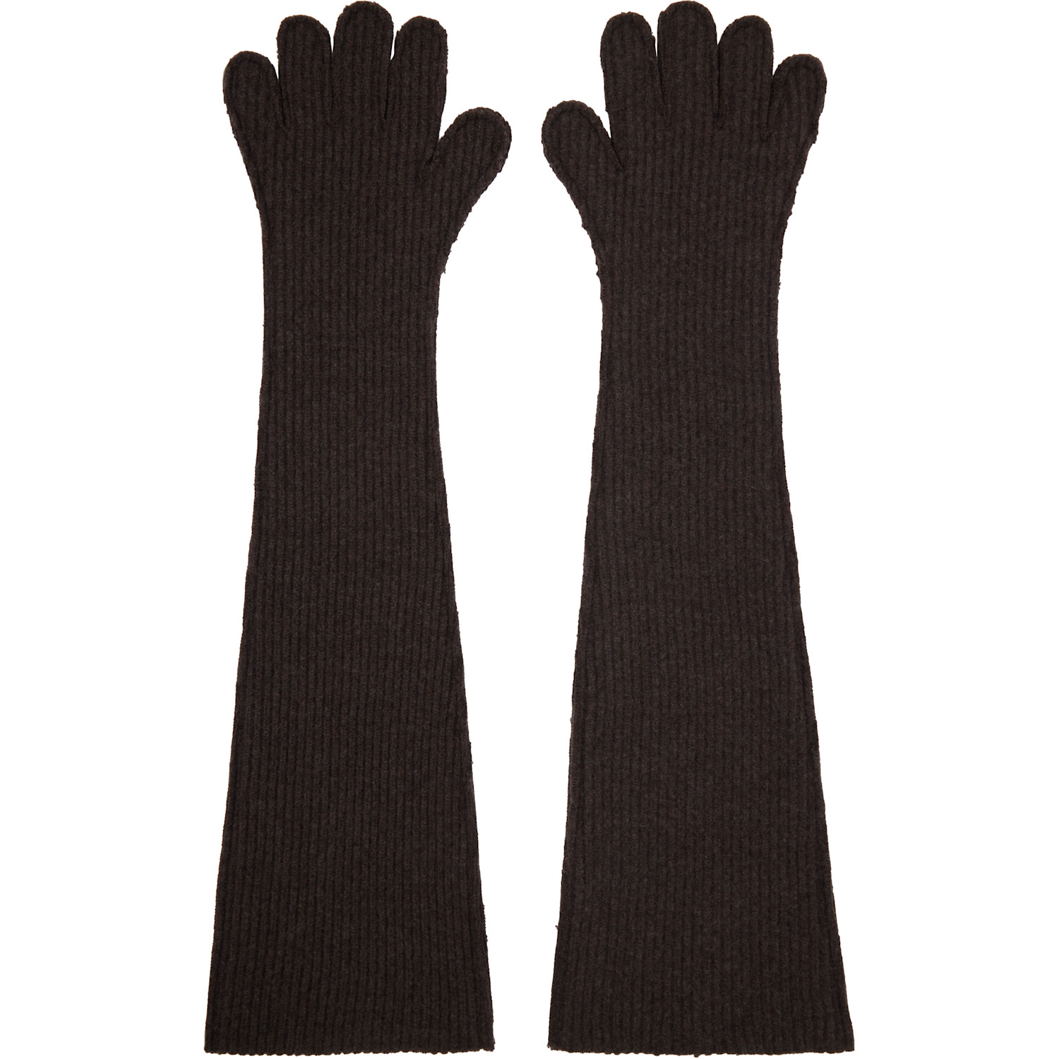  Marni Brown Oversized Wool Gloves 