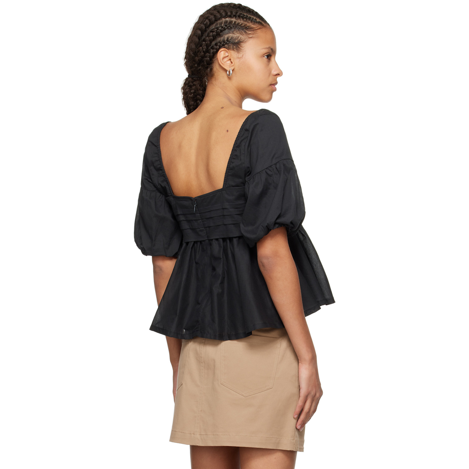  Staud Black Darla Blouse 