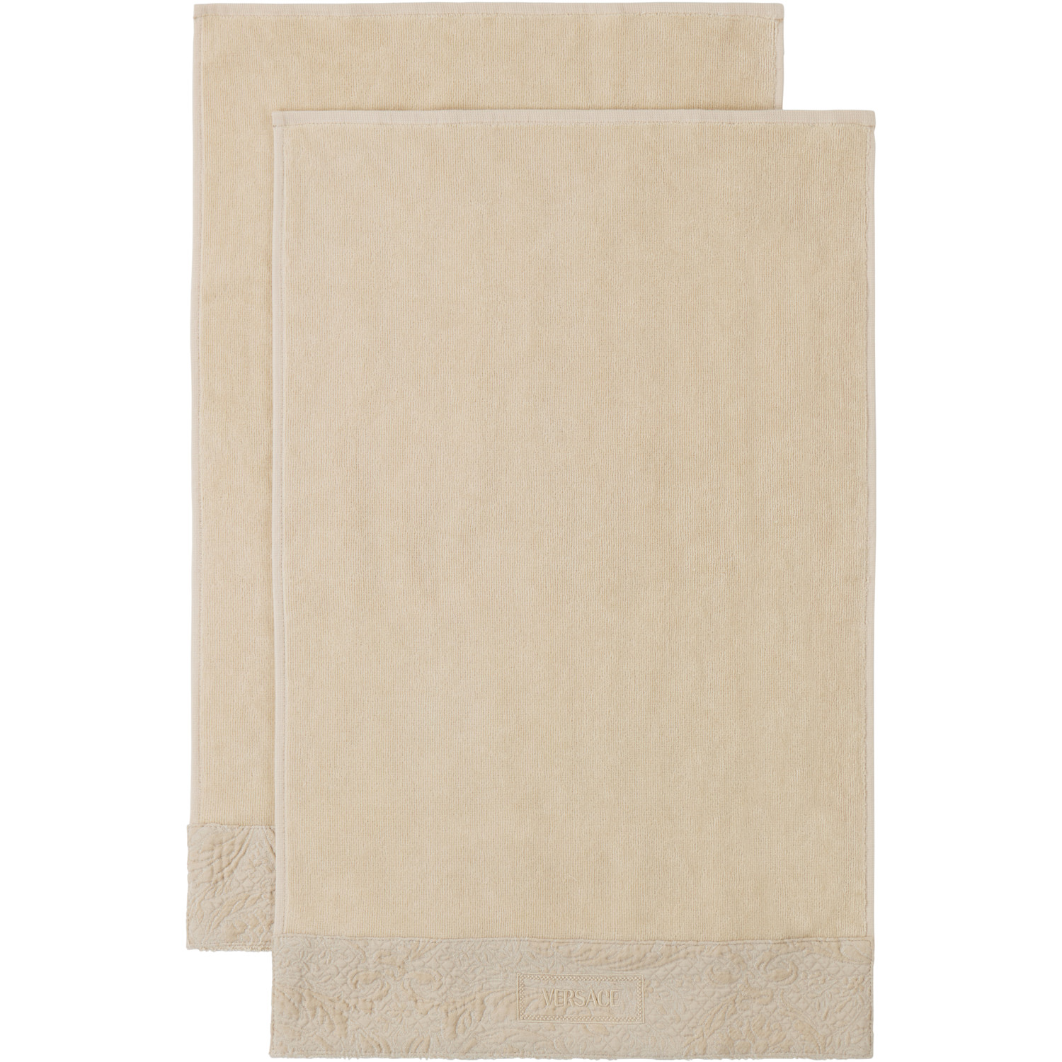  Versace Beige Barocco Towel Set, 5 Pcs 