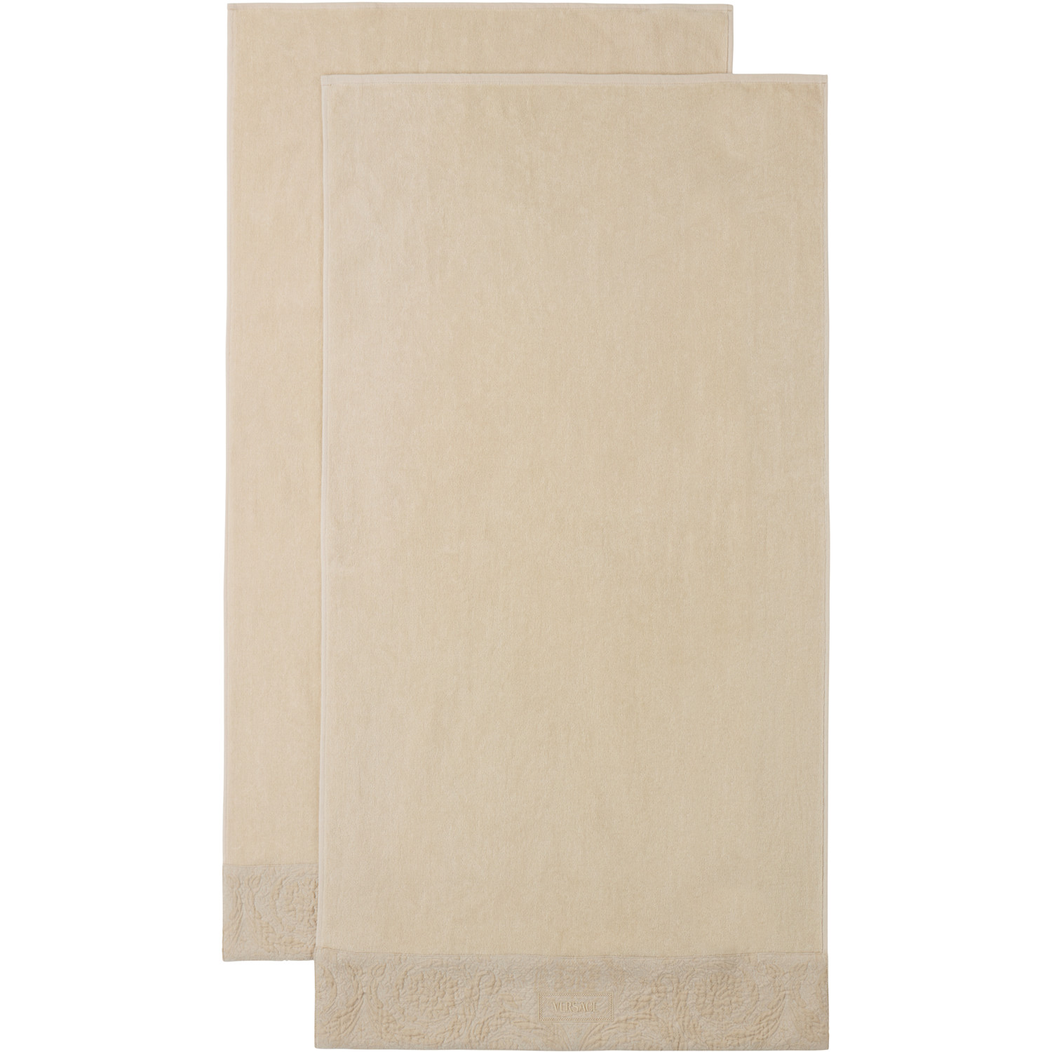 Versace Beige Barocco Towel Set, 5 Pcs 