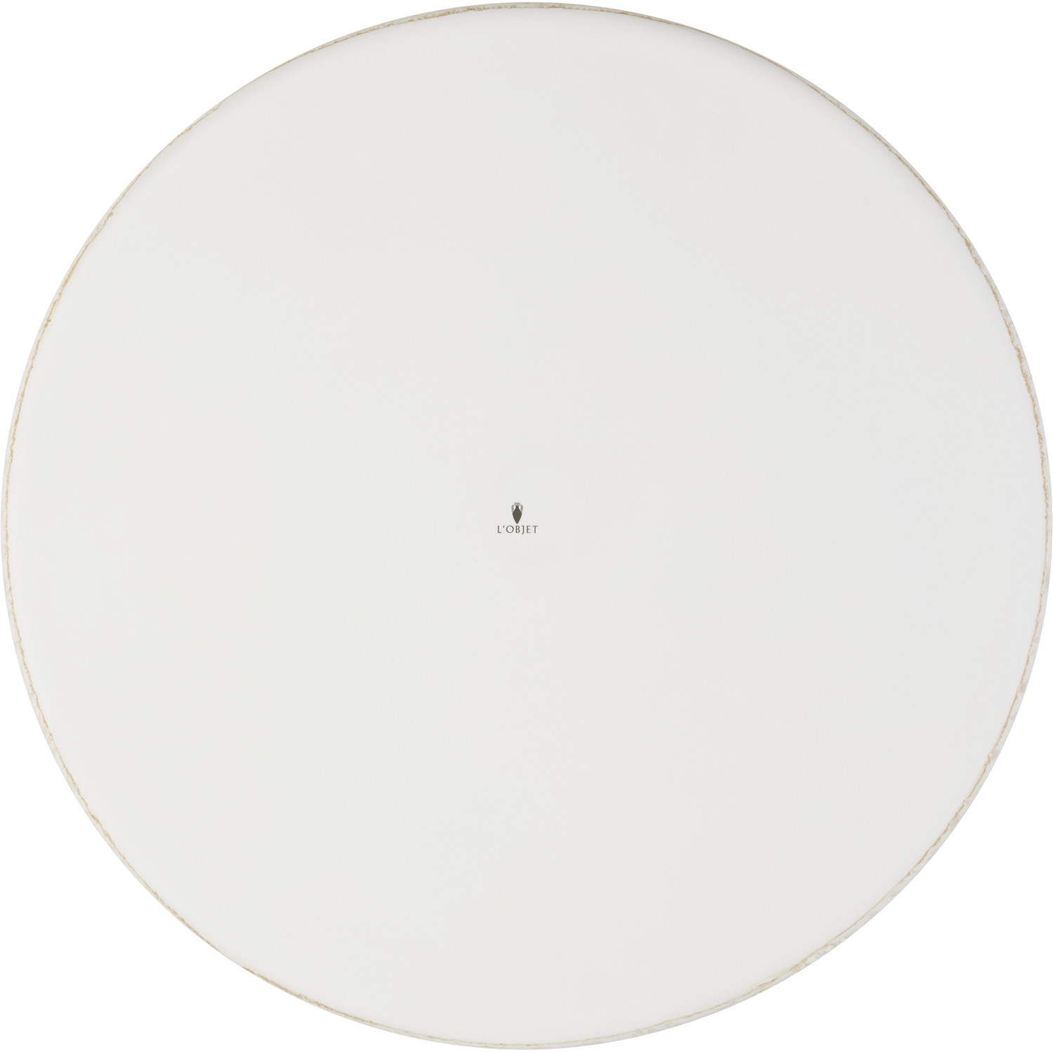  L'objet Beige Large Terra Round Platter 