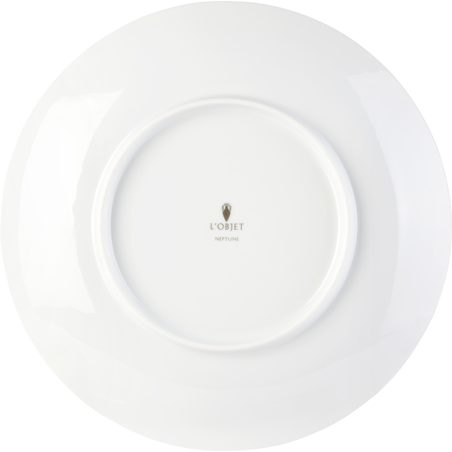  L'objet White Neptune Dinner Plate 