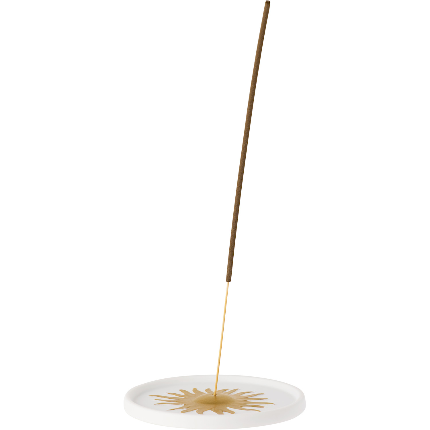  L'objet White & Gold Soleil Incense Holder 