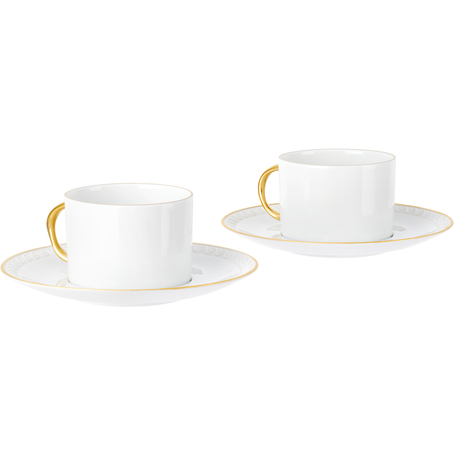  L'objet White Neptune Tea Cup & Saucer Set 