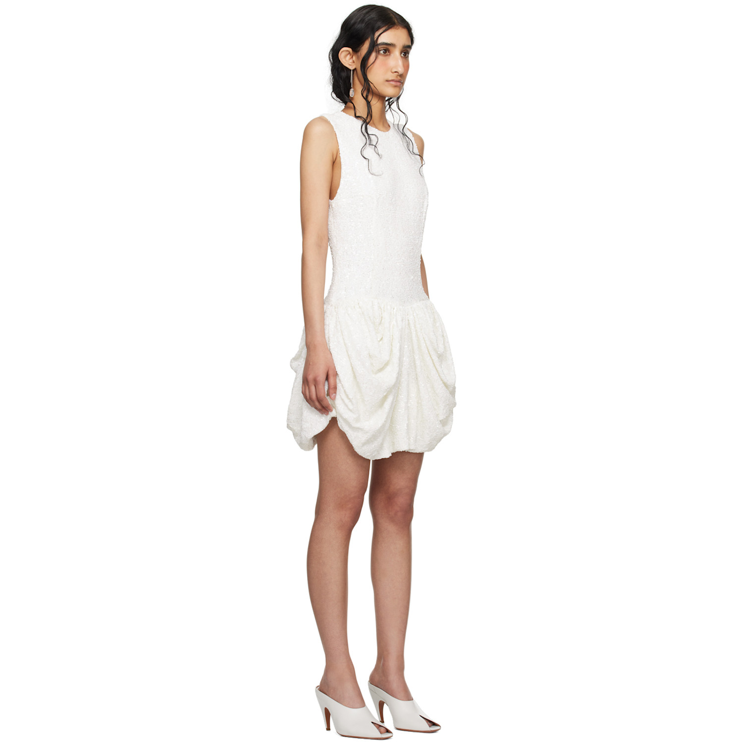  Wed Ssense Exclusive White Bubble Hem Minidress 