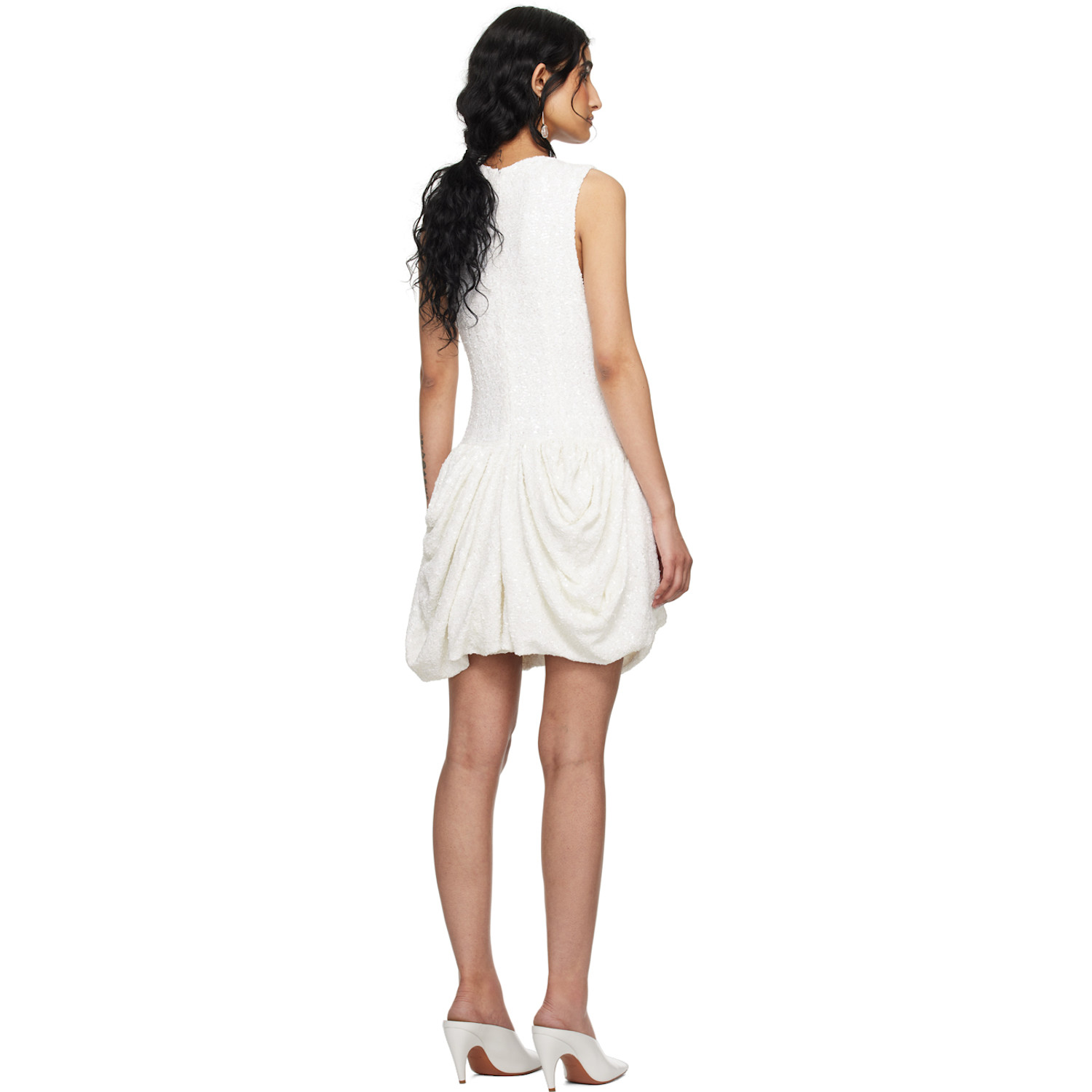  Wed Ssense Exclusive White Bubble Hem Minidress 