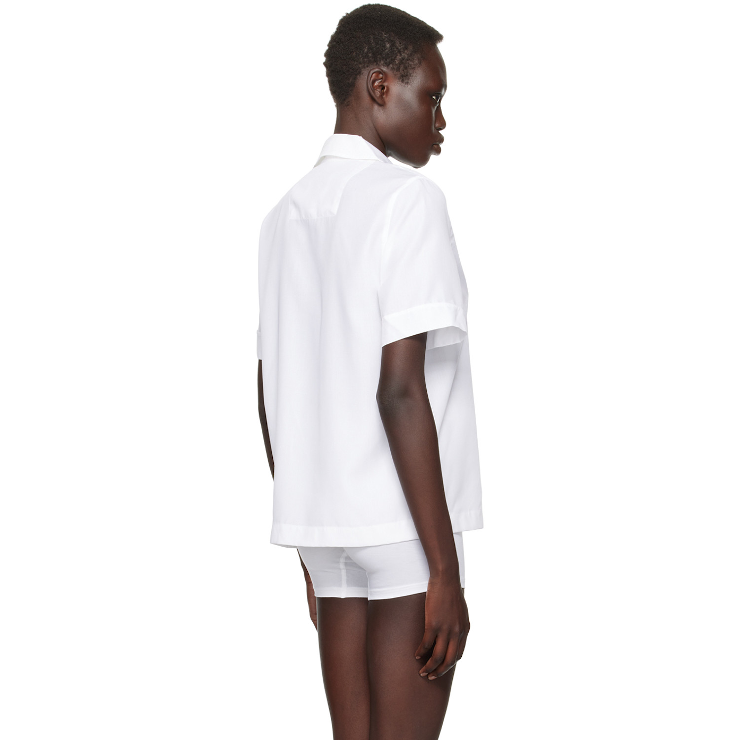  Cdlp White Short Sleeve Pyjama Shirt 