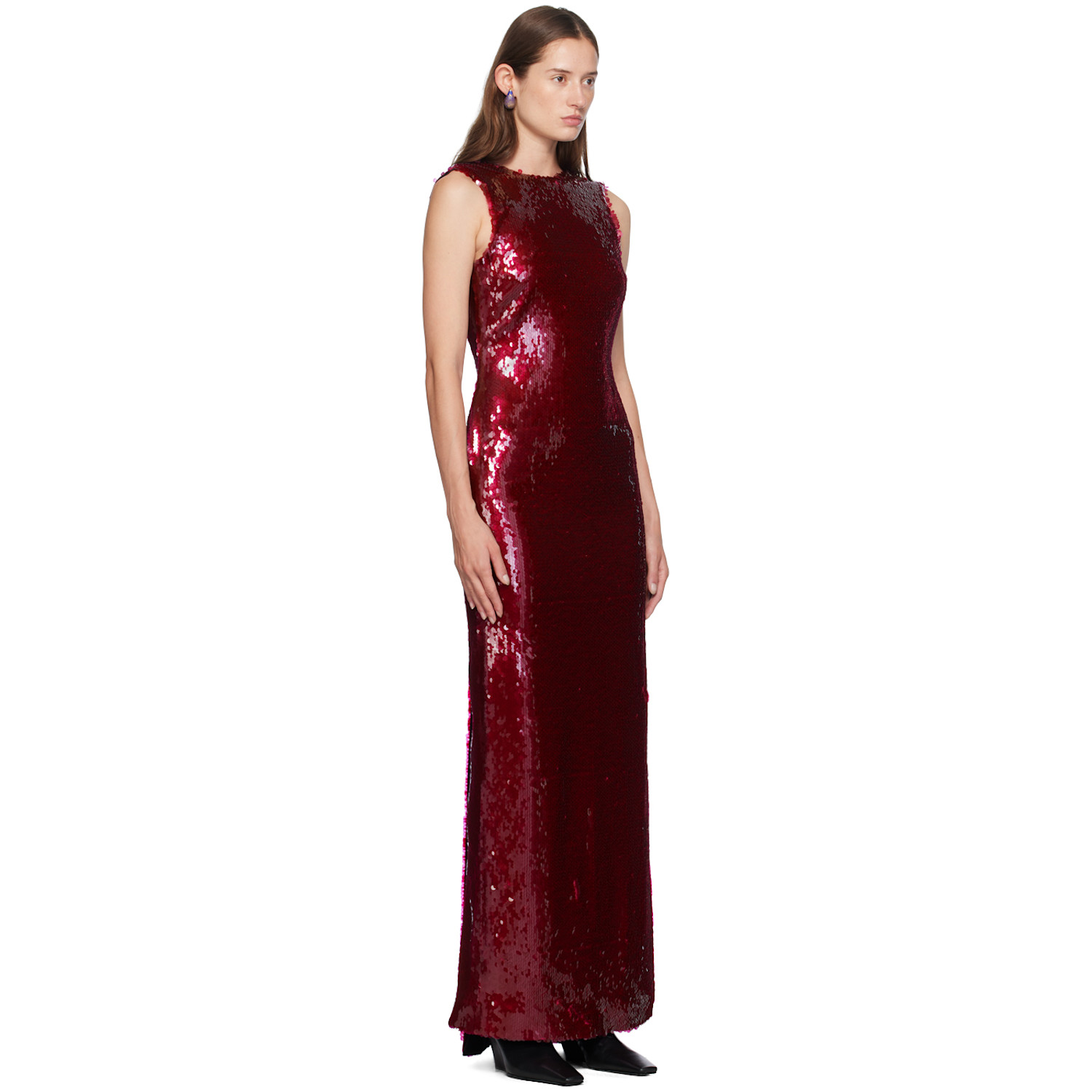  16arlington Burgundy Simm Gown Maxi Dress 