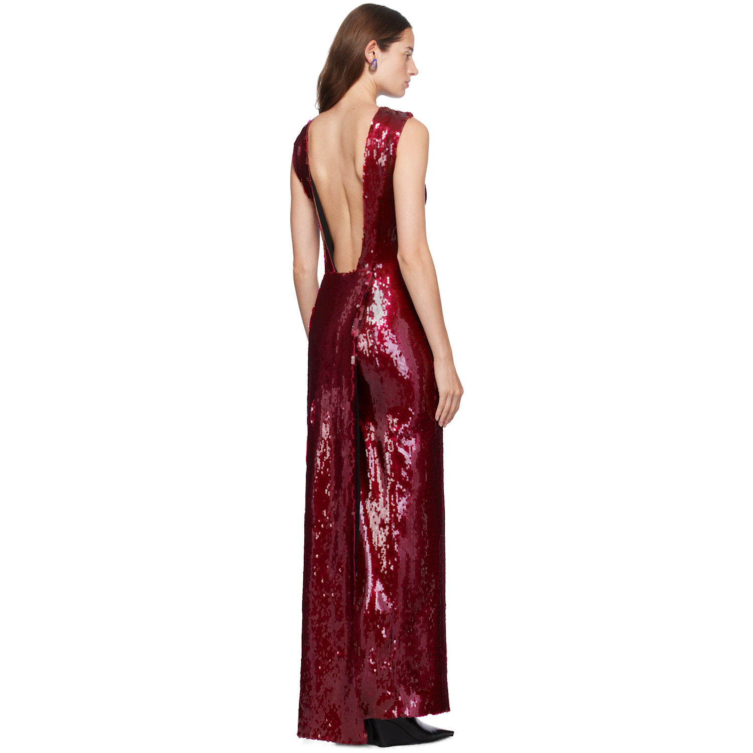  16arlington Burgundy Simm Gown Maxi Dress 