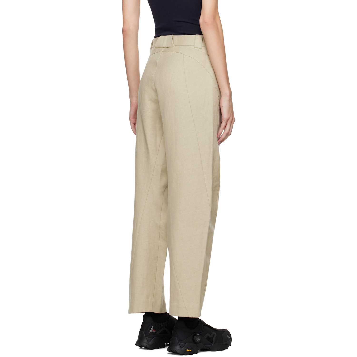 Hyein Seo Beige Bent Trousers 