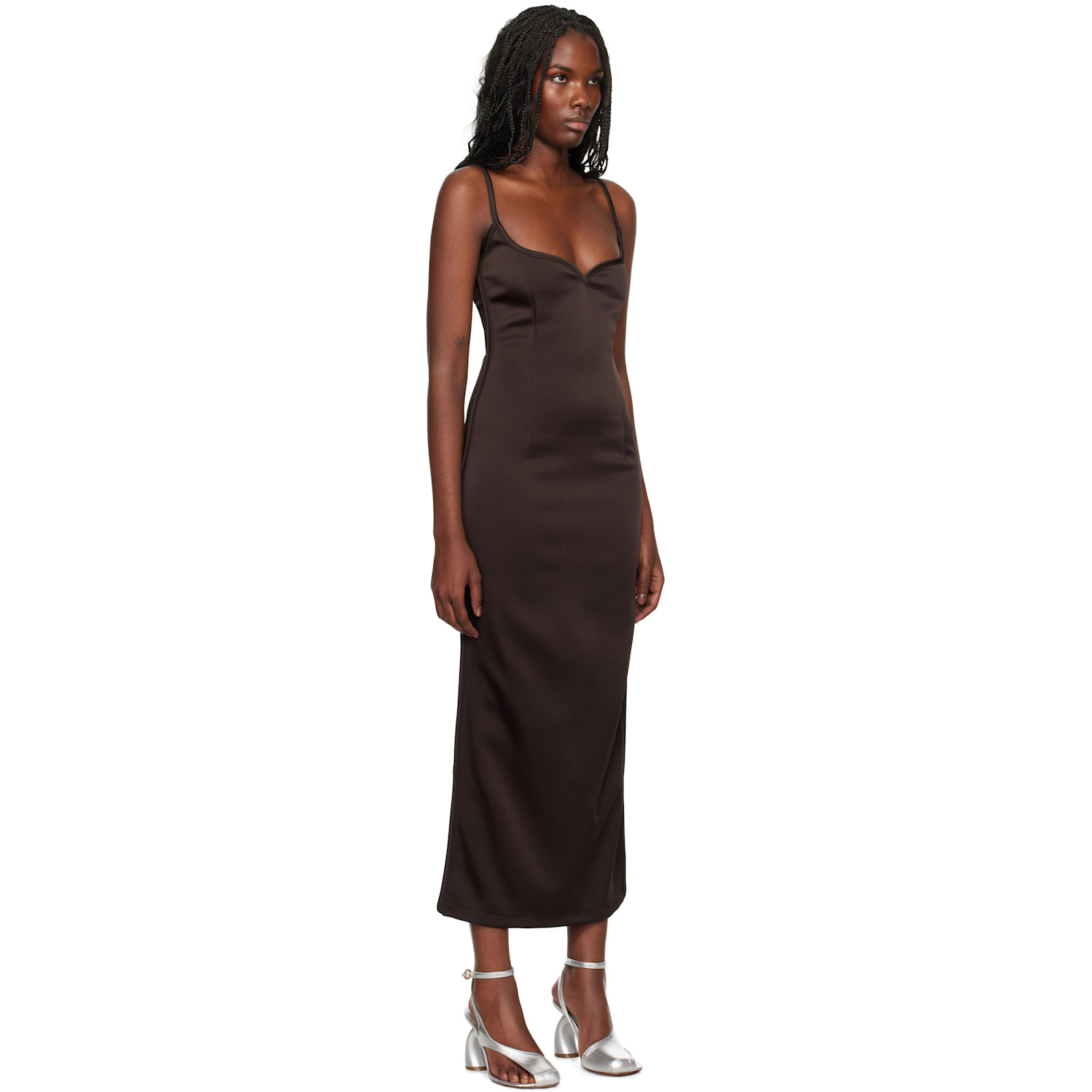  Paris Georgia Brown 09 Heart Midi Dress 