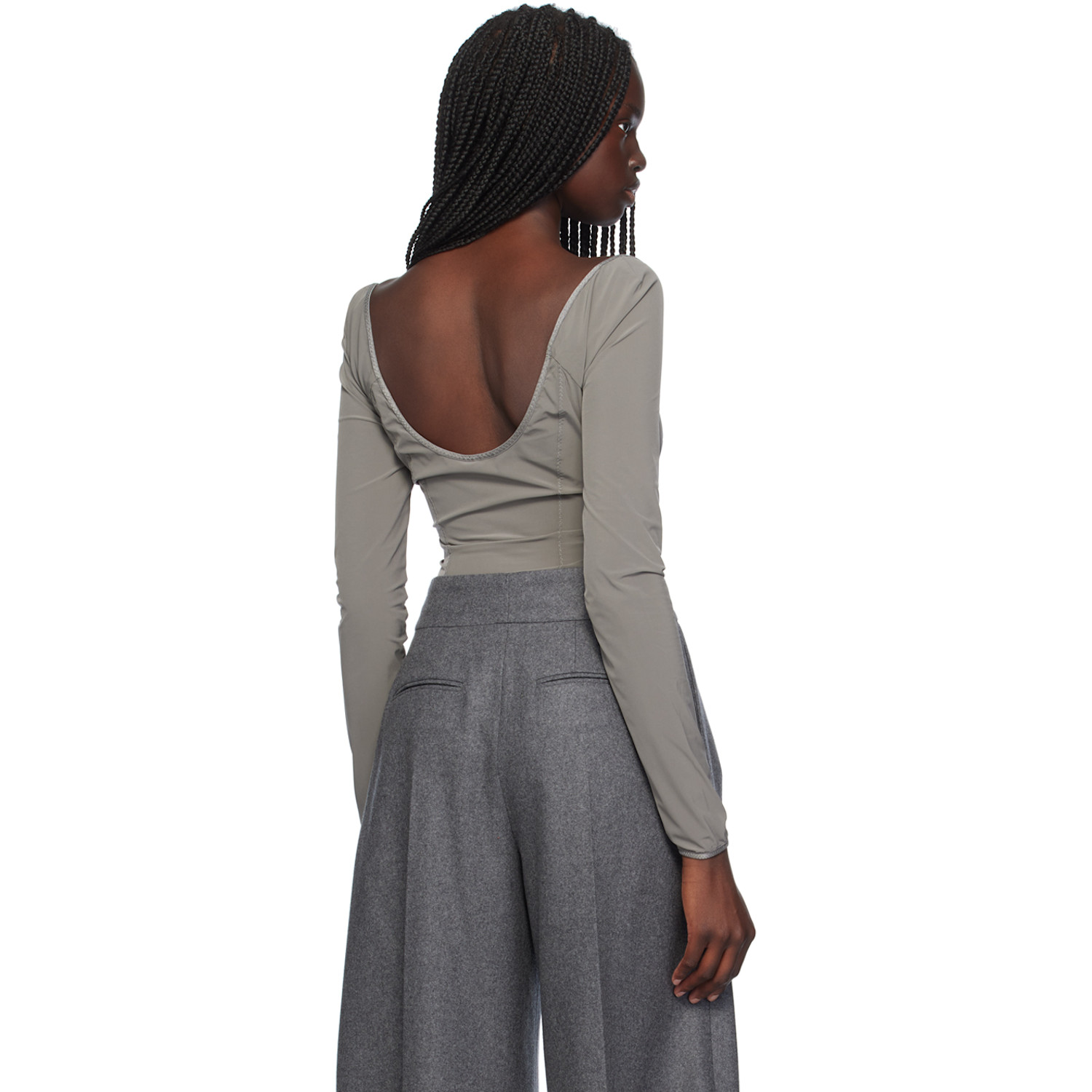  Paris Georgia Gray Underwire Bodysuit 