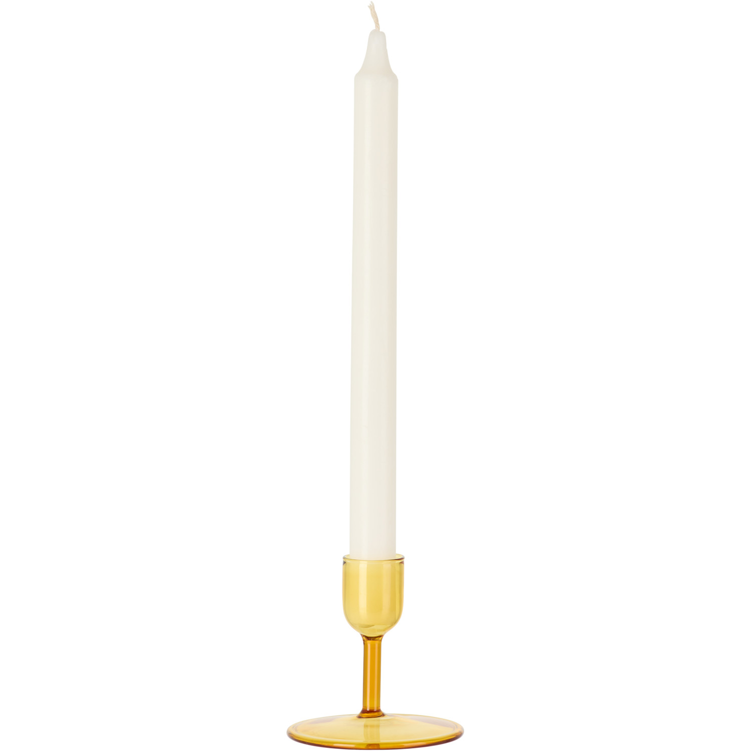  Hay Yellow Tiny Straight Candle Holder 