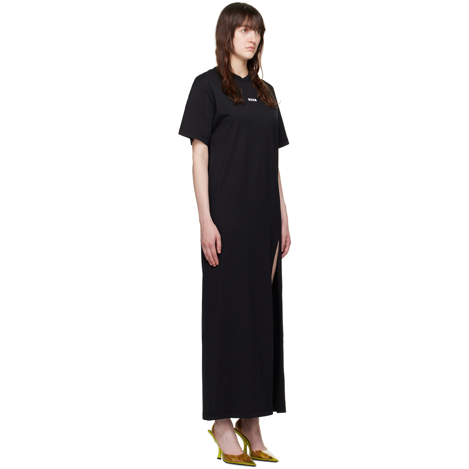  Msgm Black Oversized Maxi Dress 