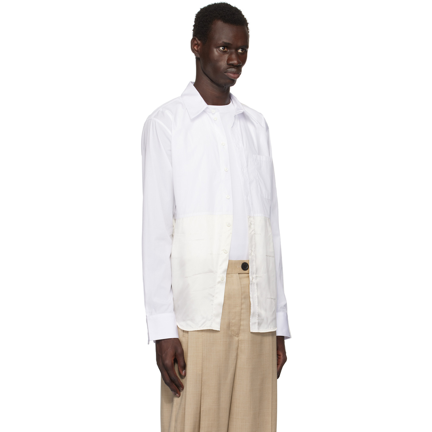  Peter Do White & Off-white Combo Office Shirt 