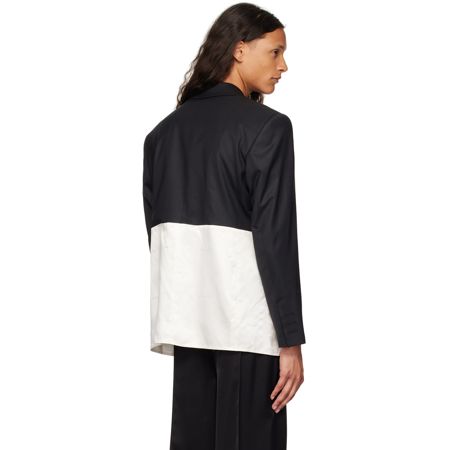  Peter Do Black & Off-white Combo Classic Blazer 