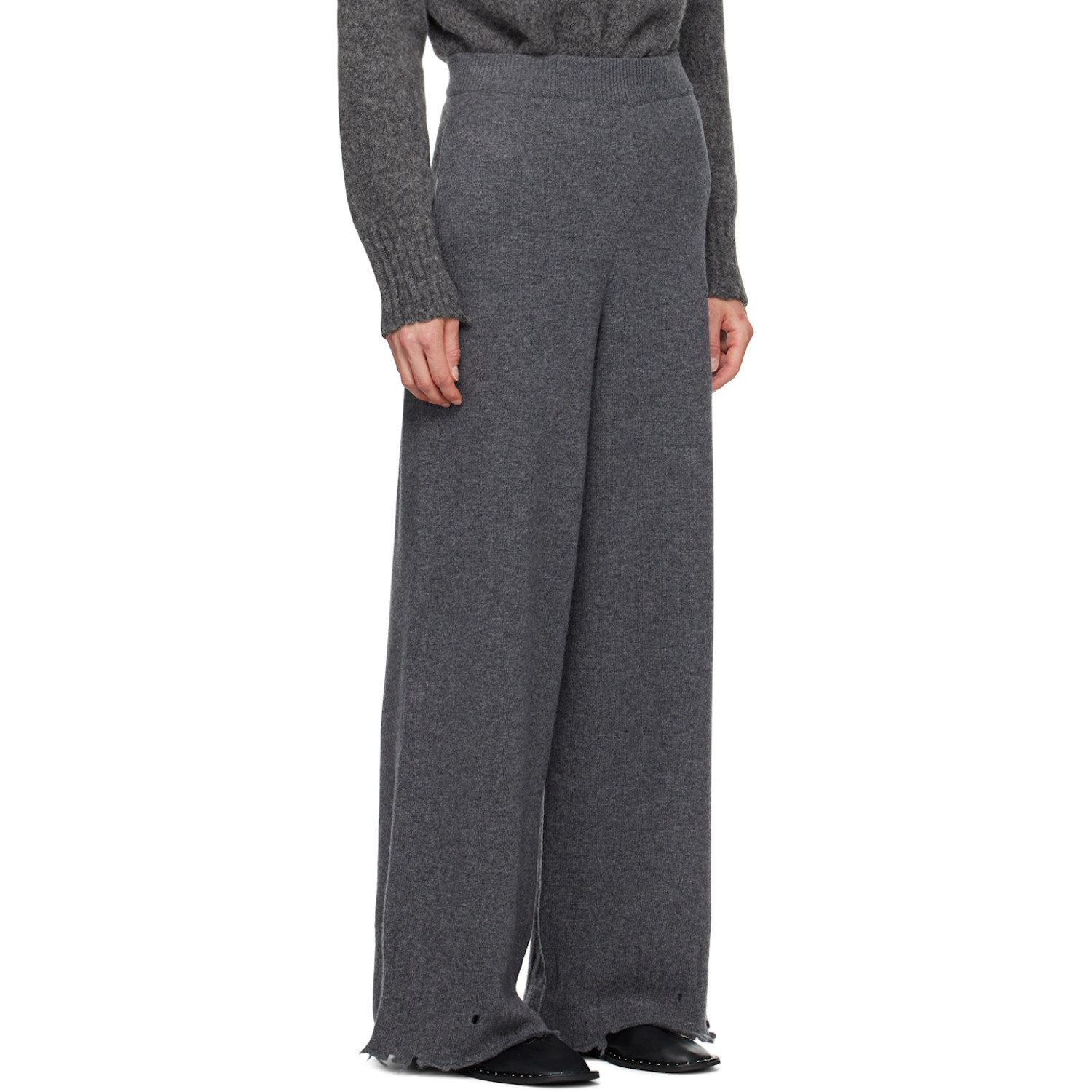  Stella Mccartney Gray Flared High-rise Trousers 