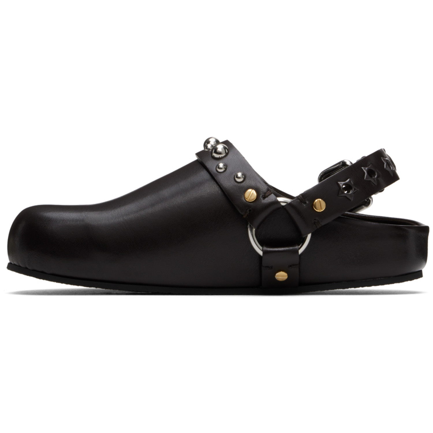  Stella Mccartney Brown Elyse Studded Clogs 