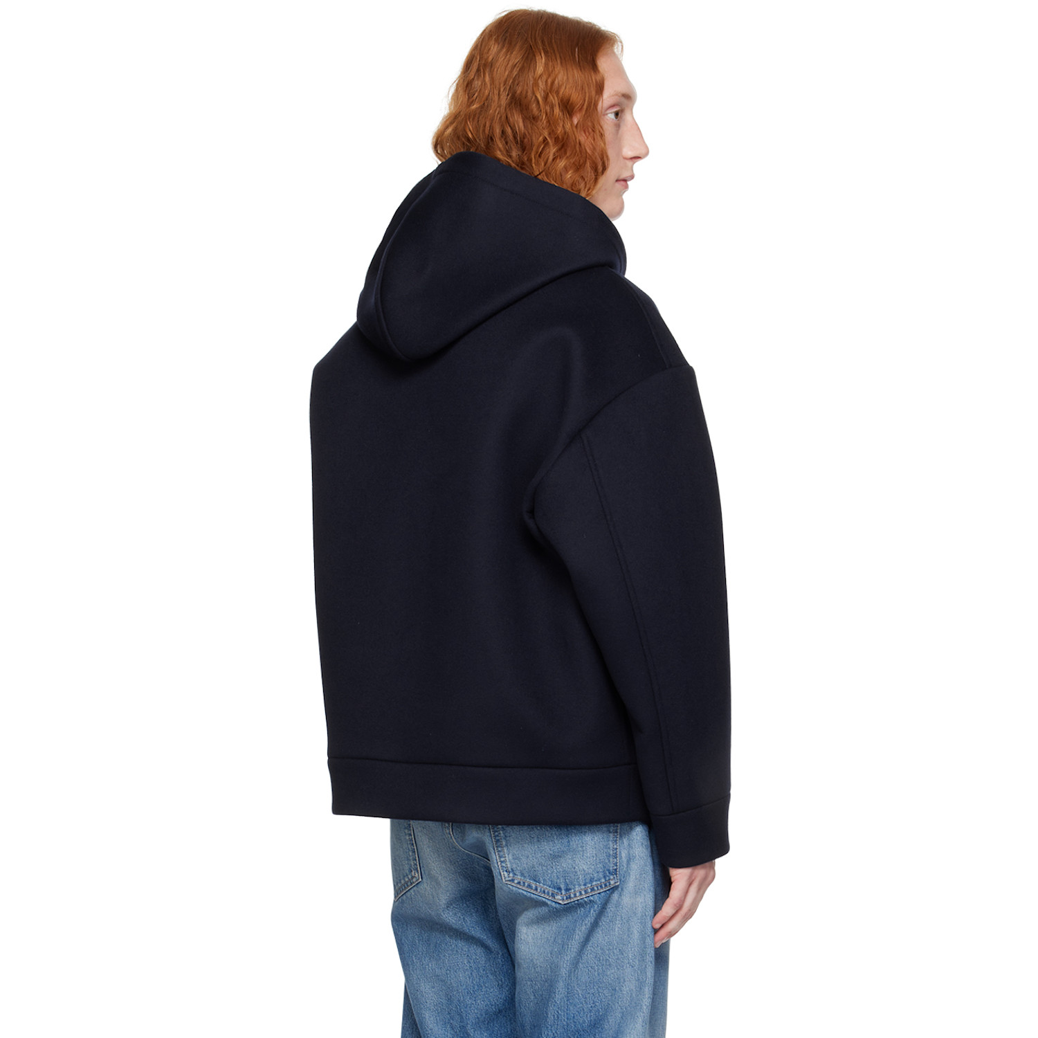  Valentino Navy Cashmere Coat 