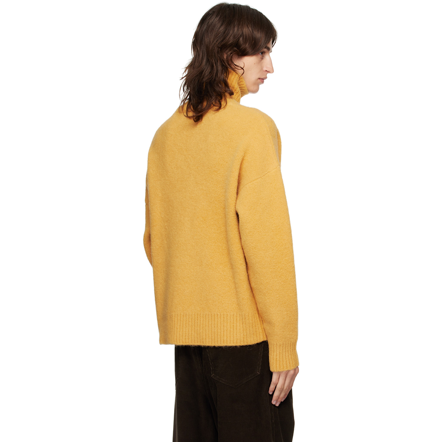  Ami Paris Yellow Ami De Cœur Turtleneck 