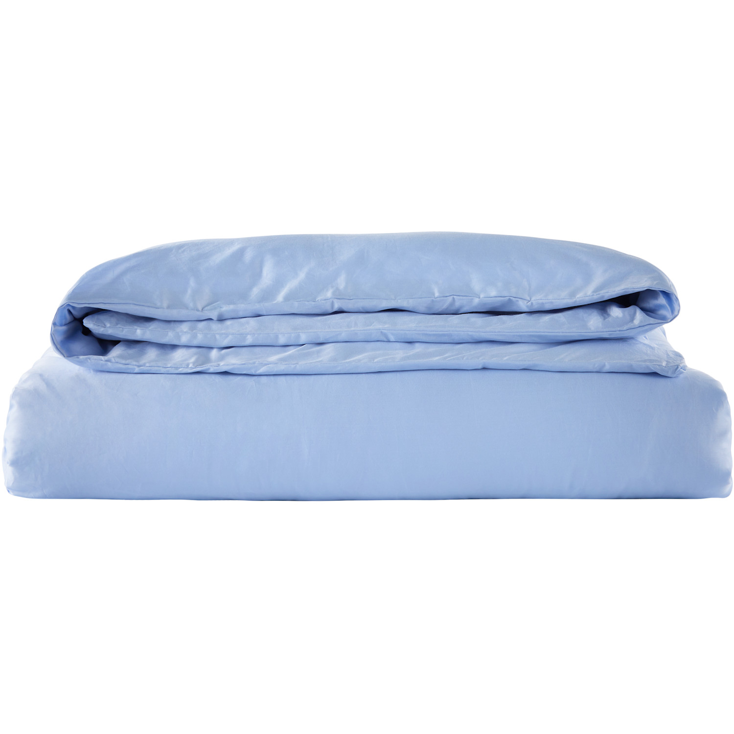  Tekla Blue Sateen Duvet Cover, Queen 