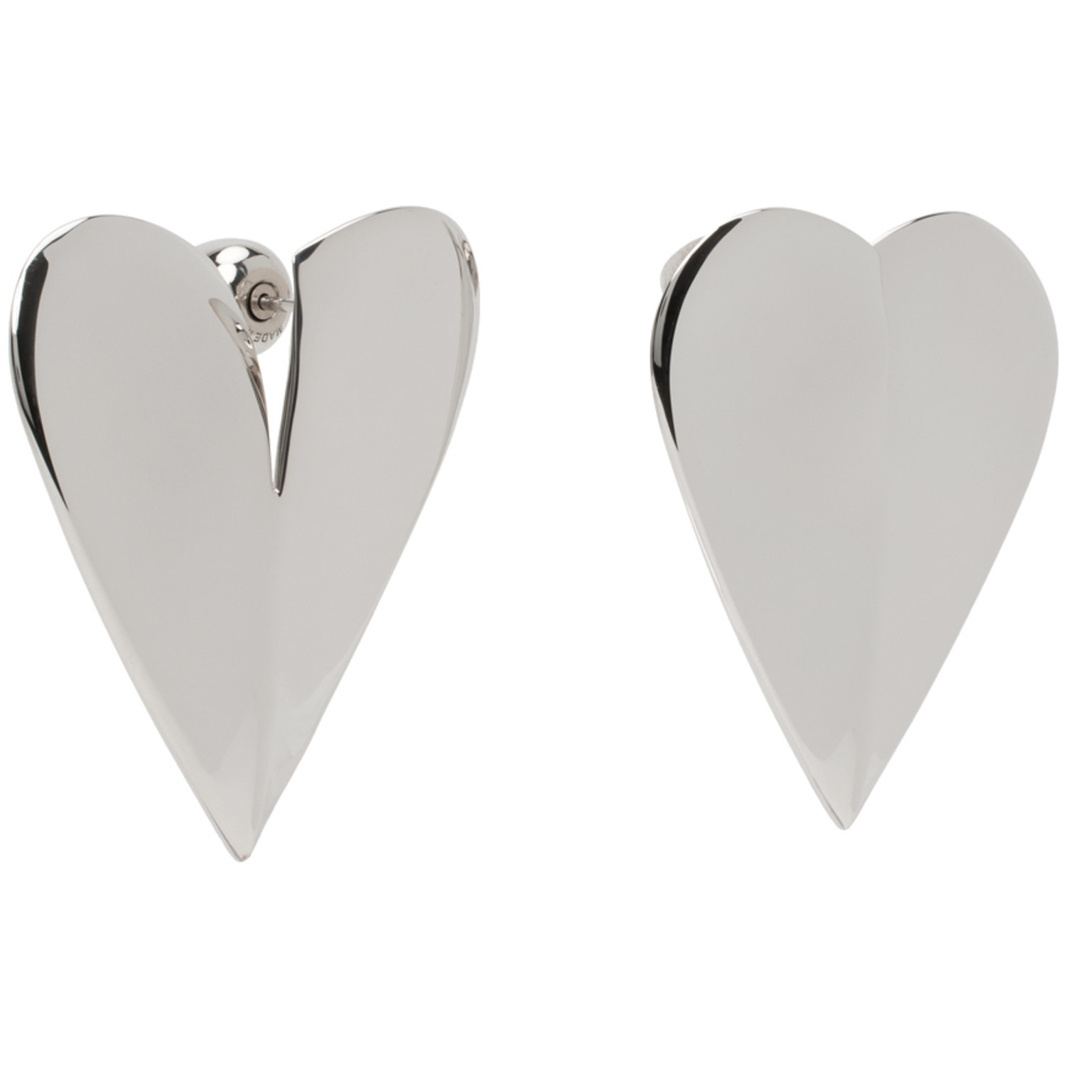  Alaïa Silver 'le Cœur Torn' Earrings 