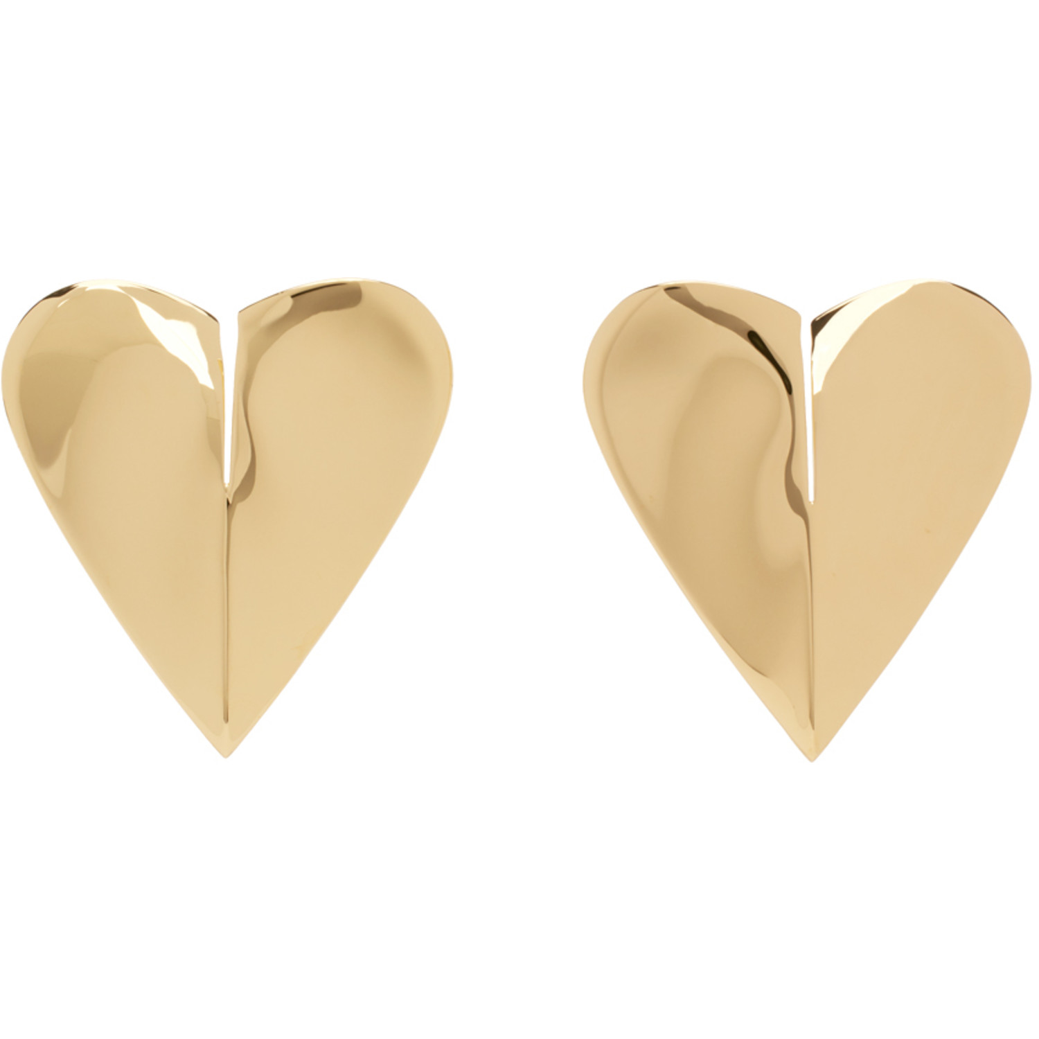 ALAÏA Gold 'Le Cœur Torn' Earrings