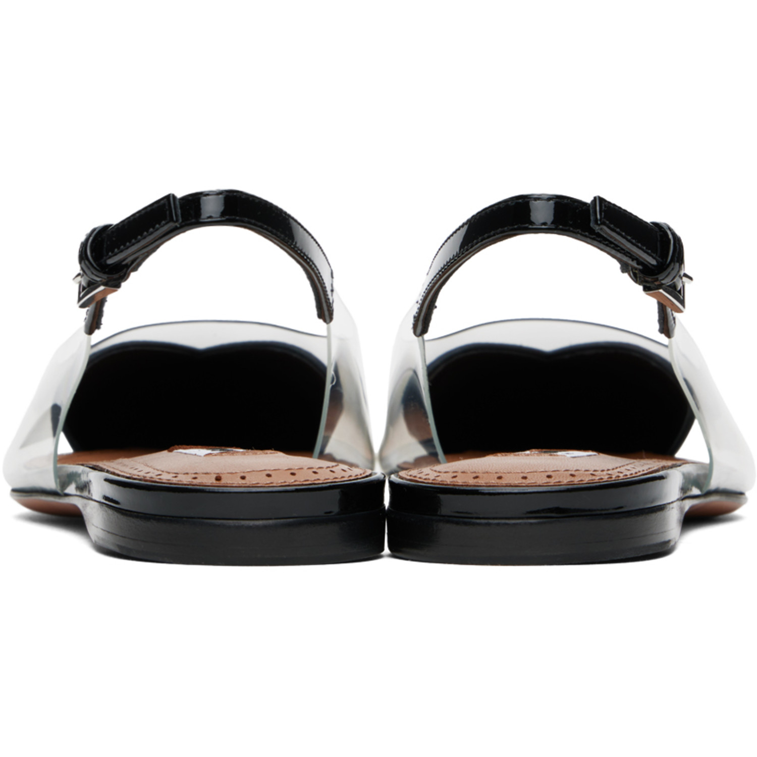 Alaïa Black 'le Cœur' Slingback Ballerina Flats 