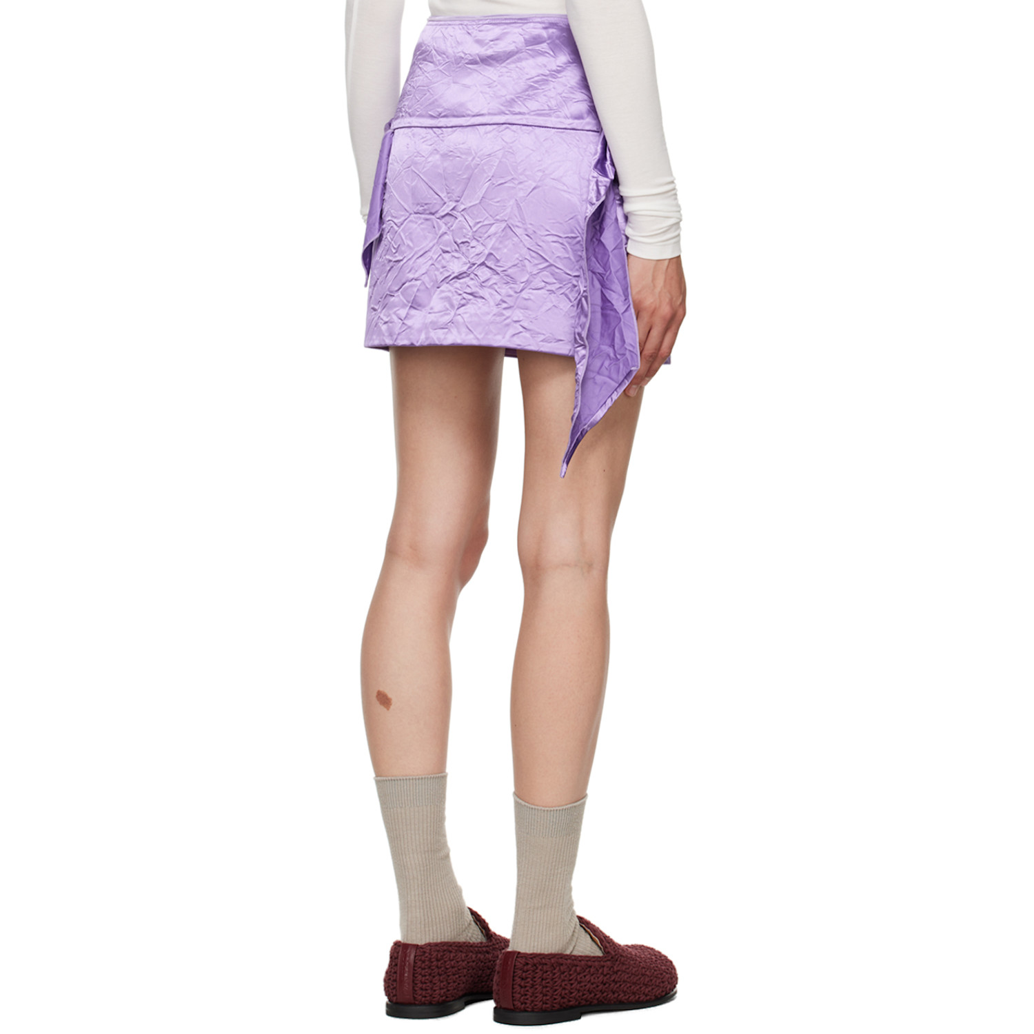  Meryll Rogge Purple Ruffled Miniskirt 