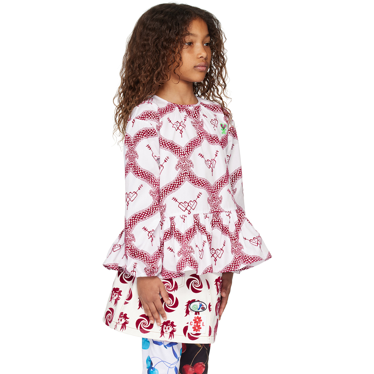  Chopova Lowena Ssense Exclusive Kids White Cl Heart Top 