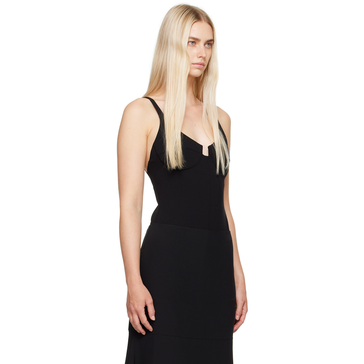  Magda Butrym Black Scoop Neck Romper 