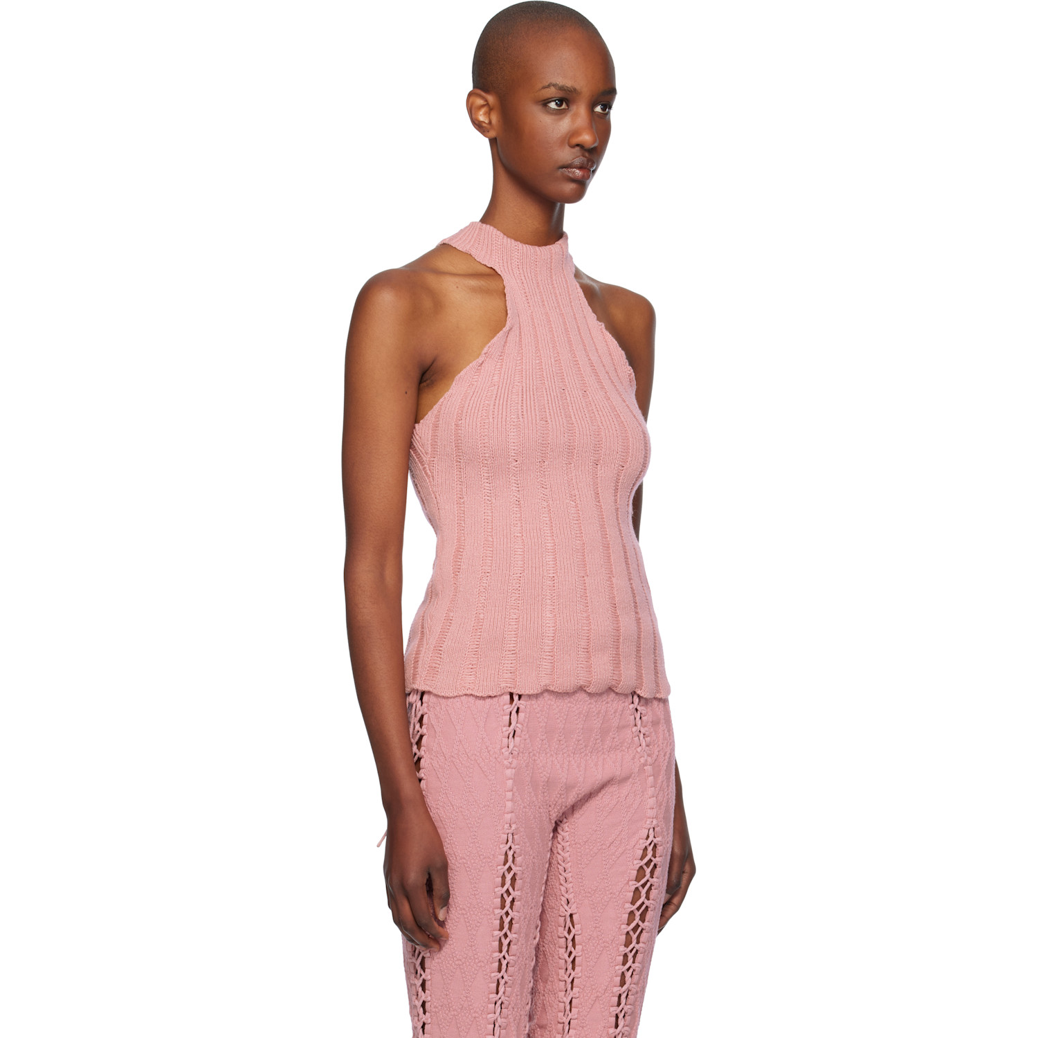  Isa Boulder Pink Lily Halter Neck Tank Top 