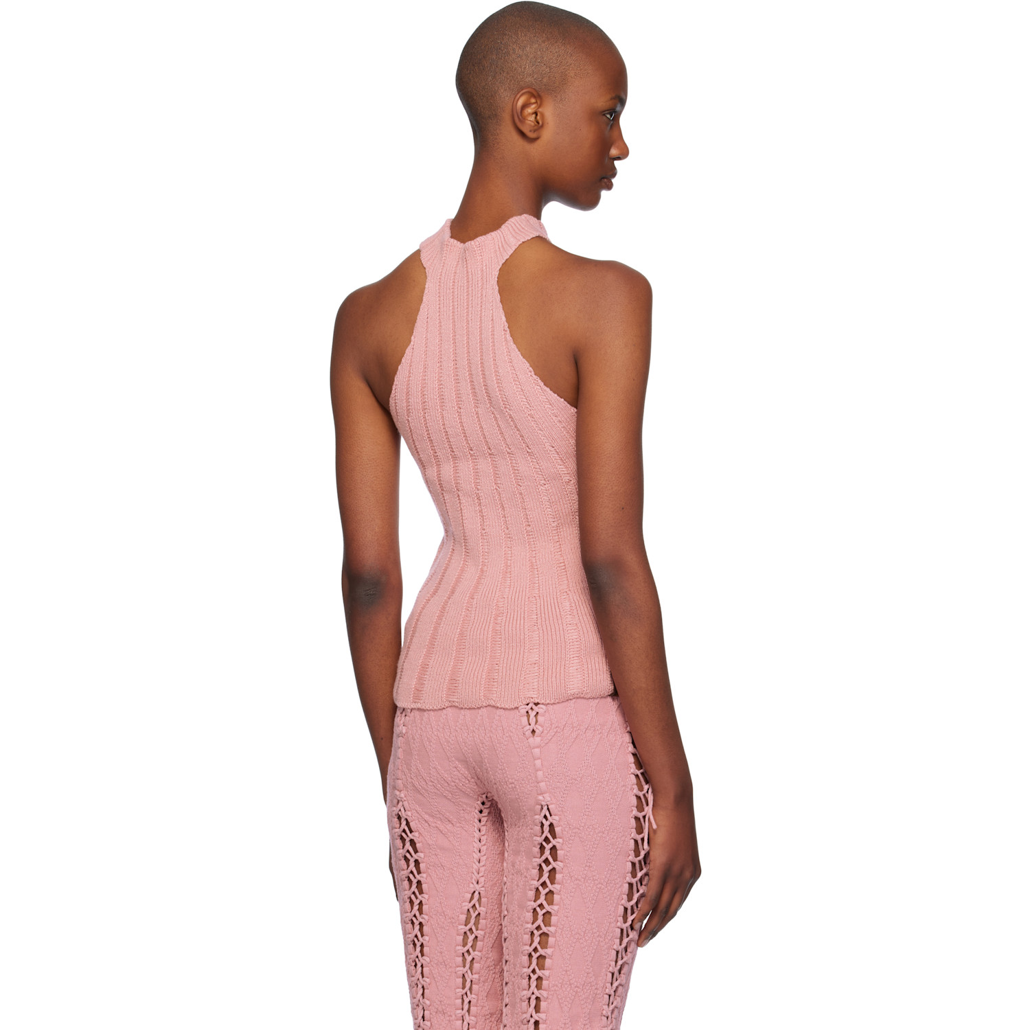  Isa Boulder Pink Lily Halter Neck Tank Top 