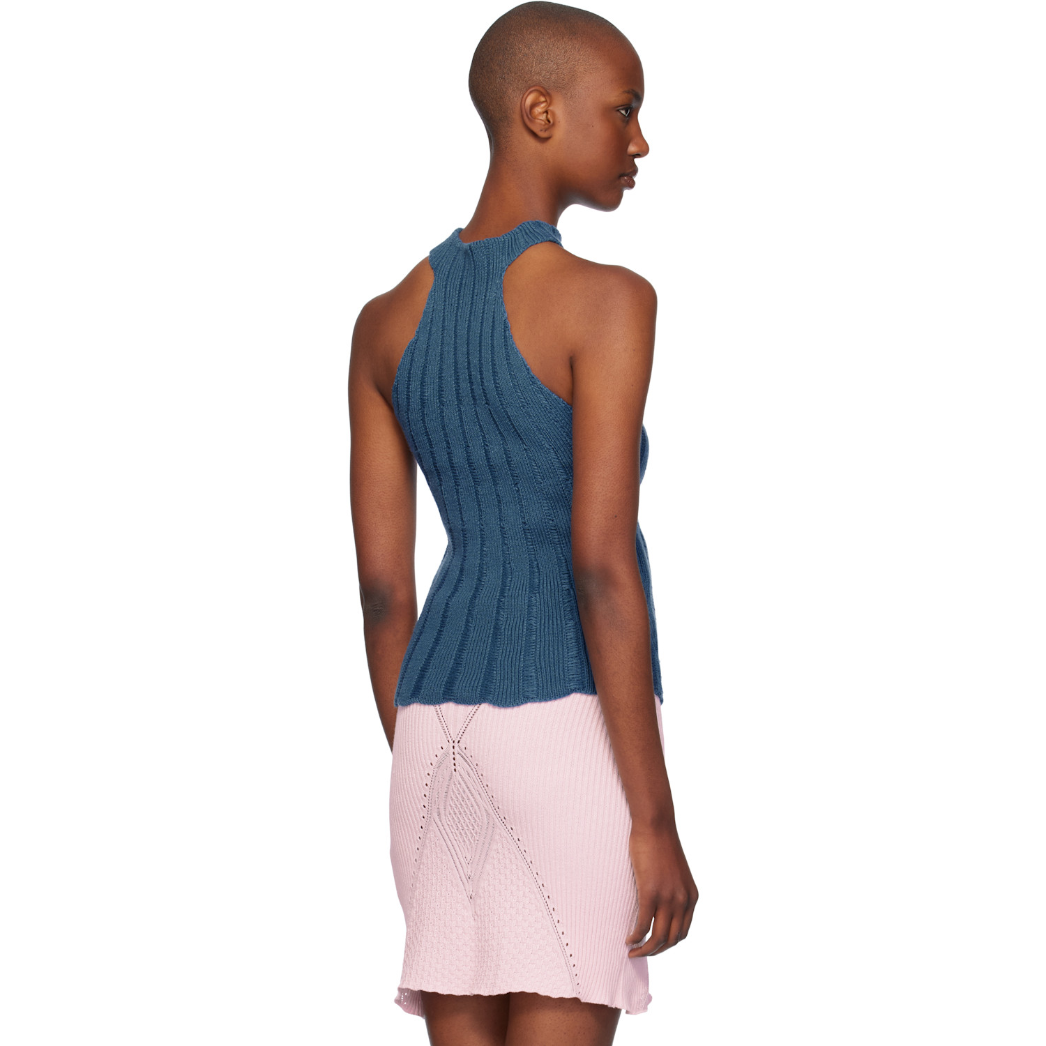  Isa Boulder Blue Lily Halter Neck Tank Top 