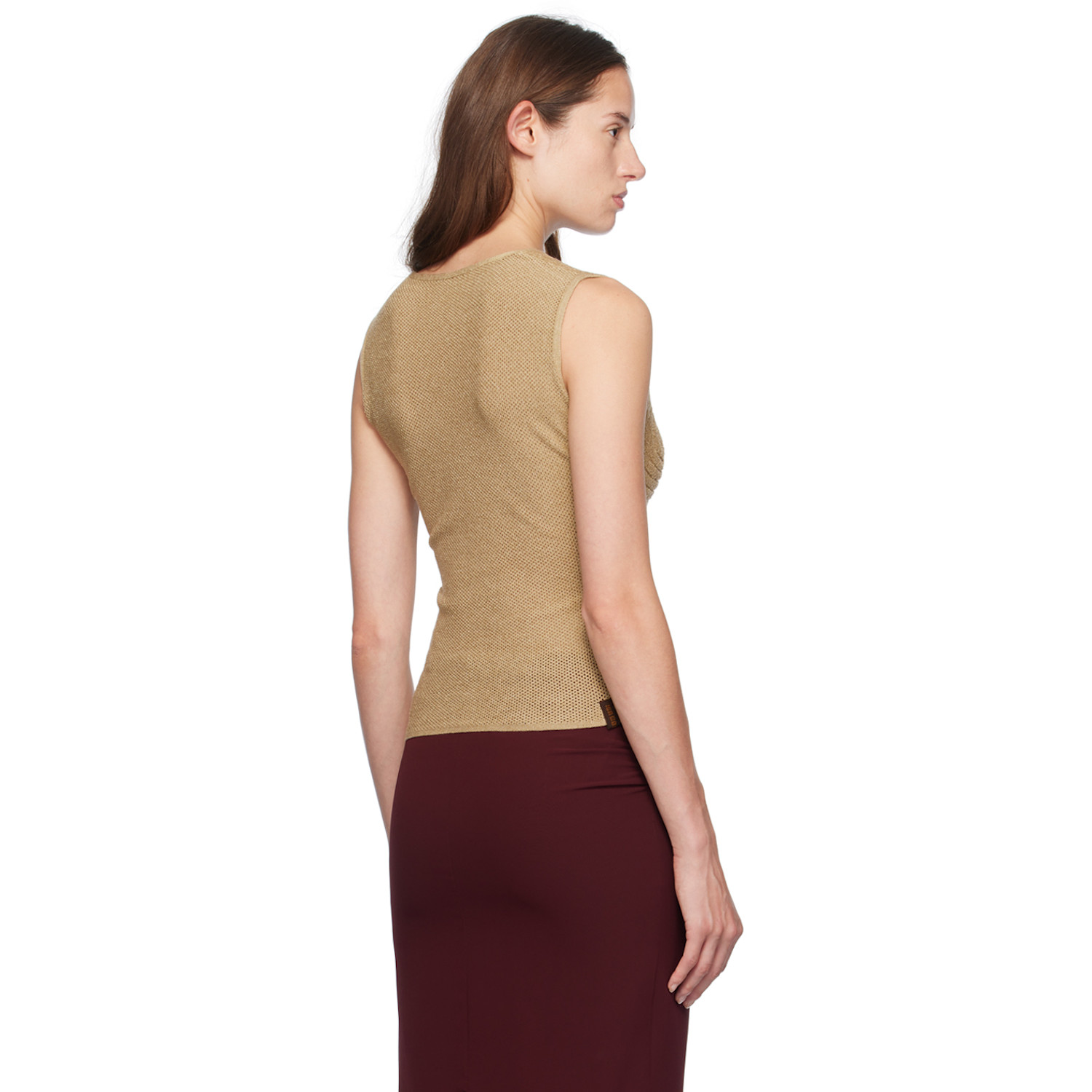  Isa Boulder Beige Sweetheart V-neck Tank Top 